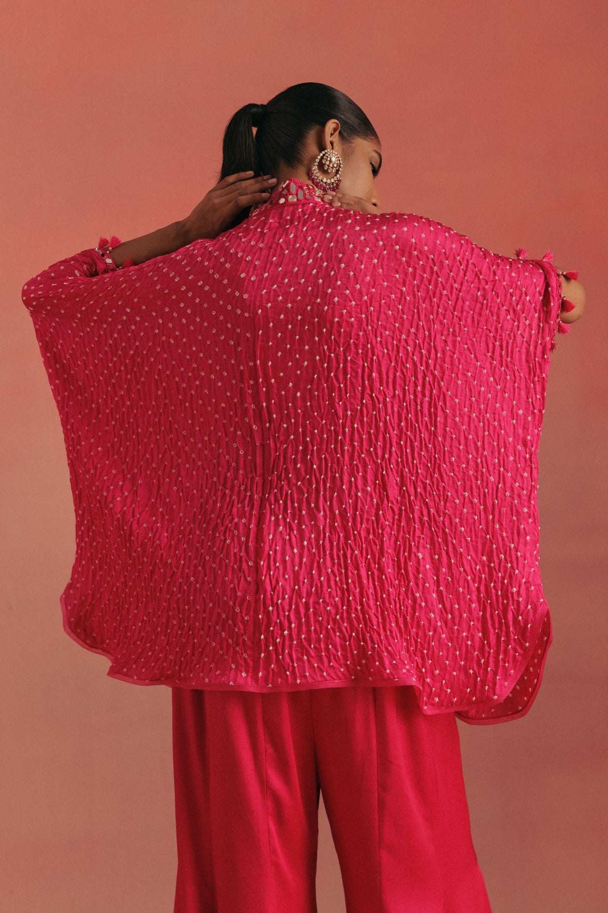 Rai Bandhani Tie Up Tunic Set