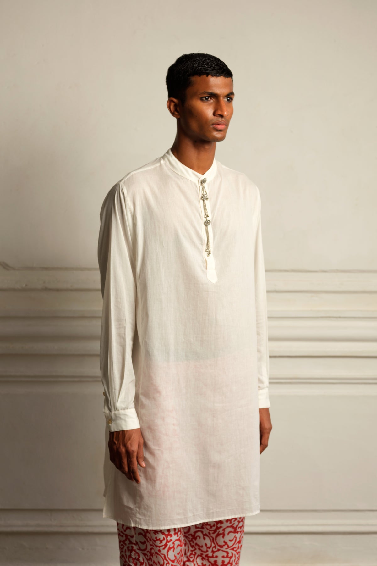 Long sleeve voile kurta