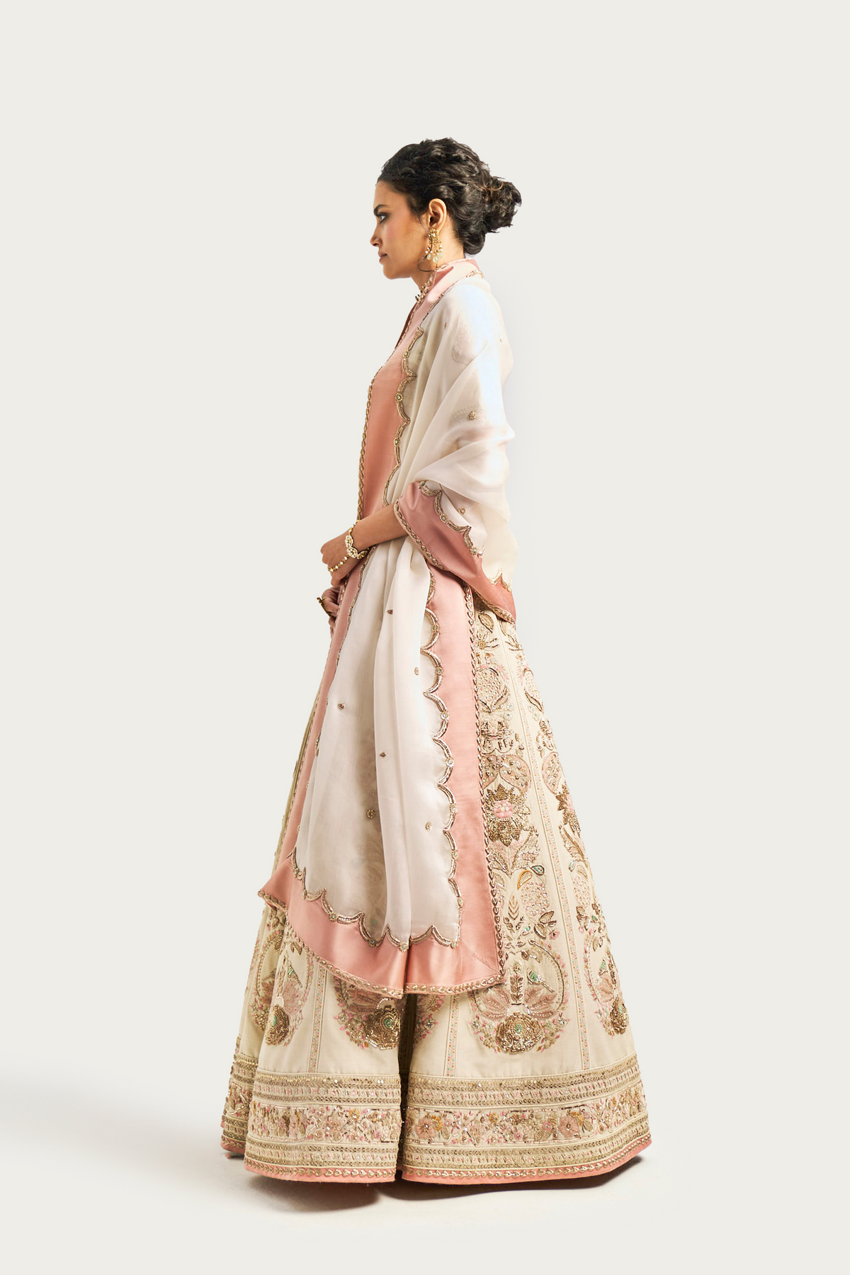 Rumy ivory lehenga set