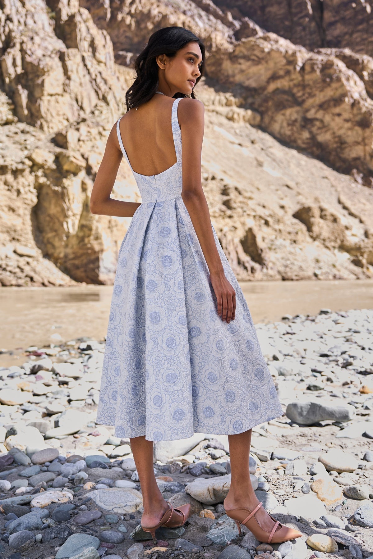 Floral Flared Midi