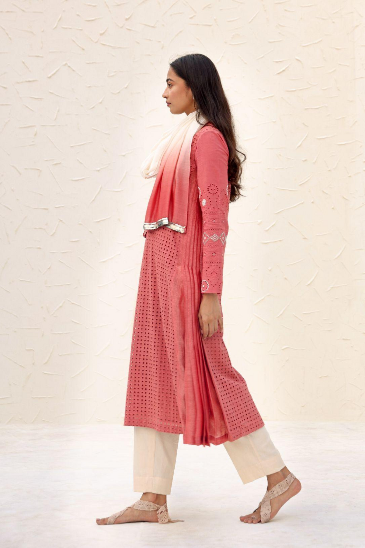 Grace Schiffli Kurta Set