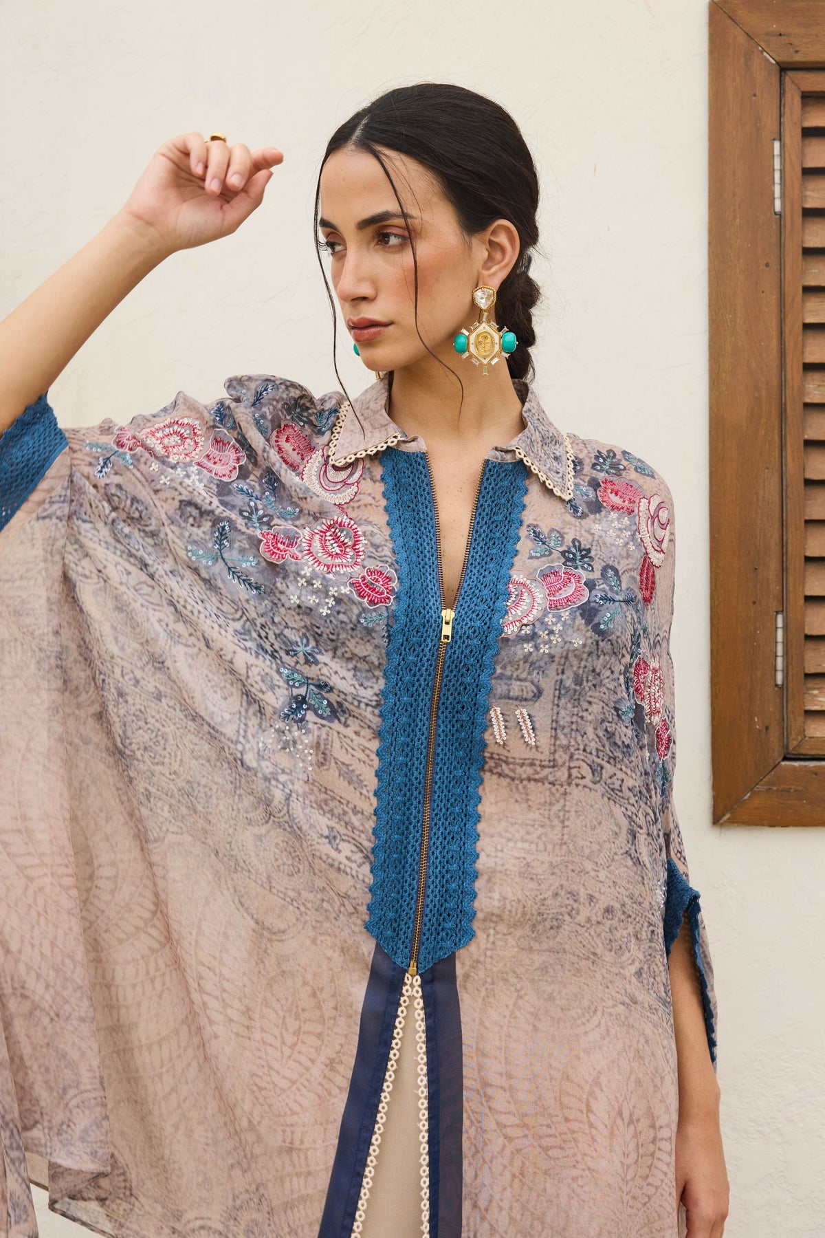Ira Blue Printed Tunic Set