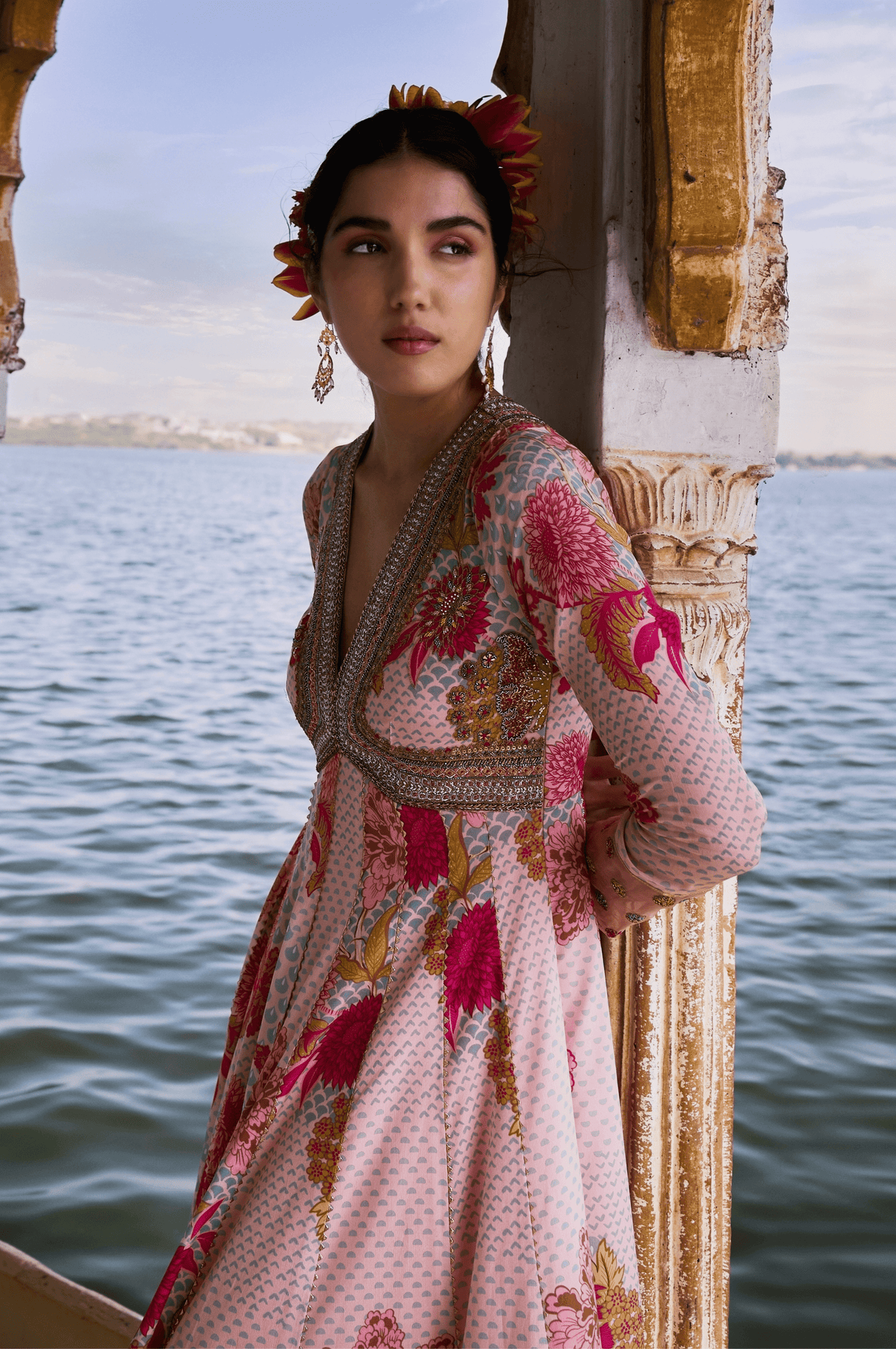 Gul Nude Pink Anarkali Set