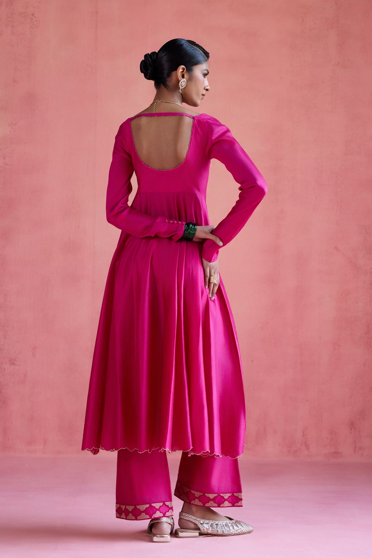 Gul Fuchsia Anarkali Set