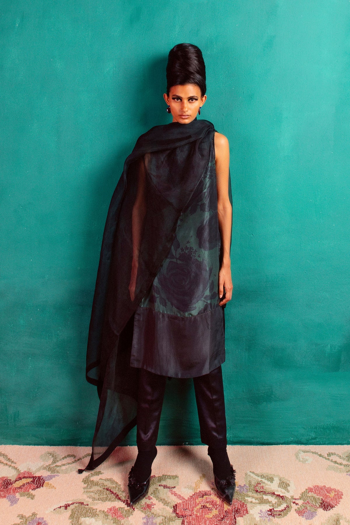 Deep Moss Printed Kurta Set