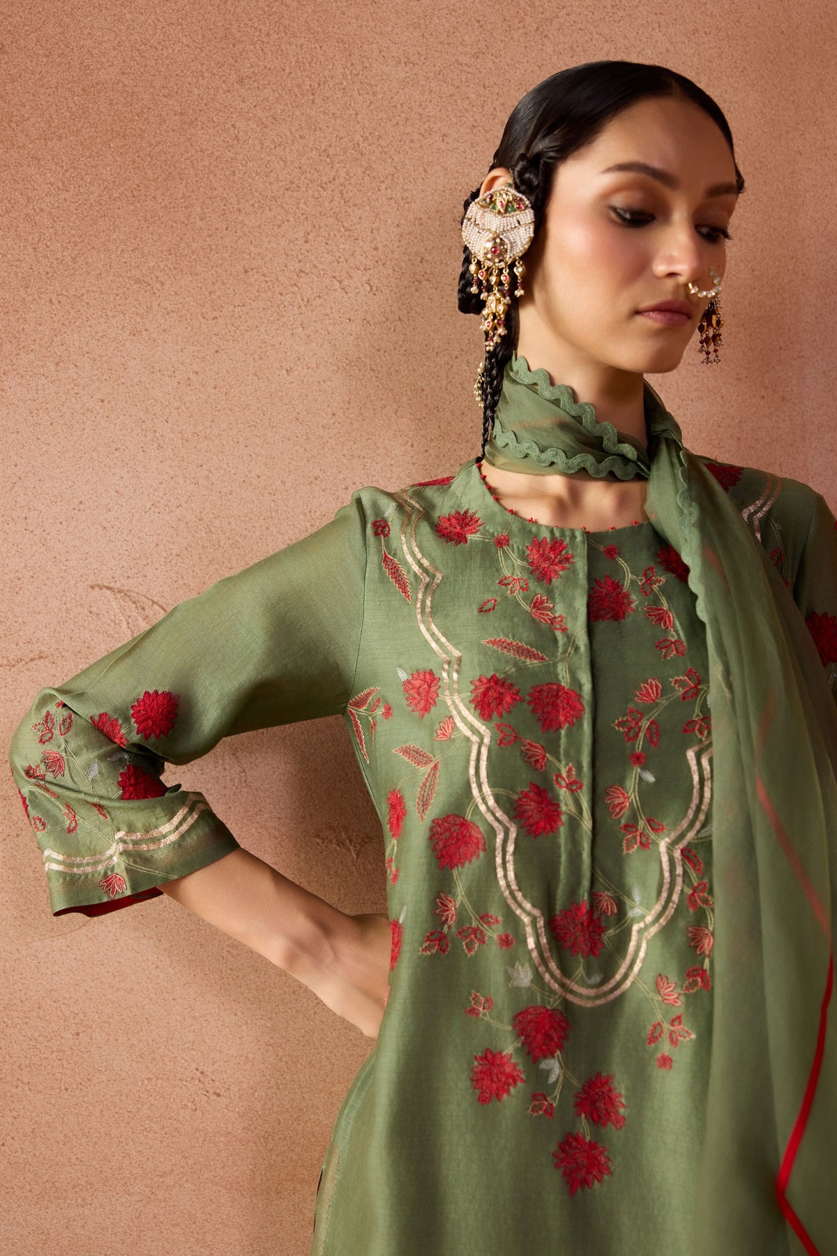 Green Kurta Set