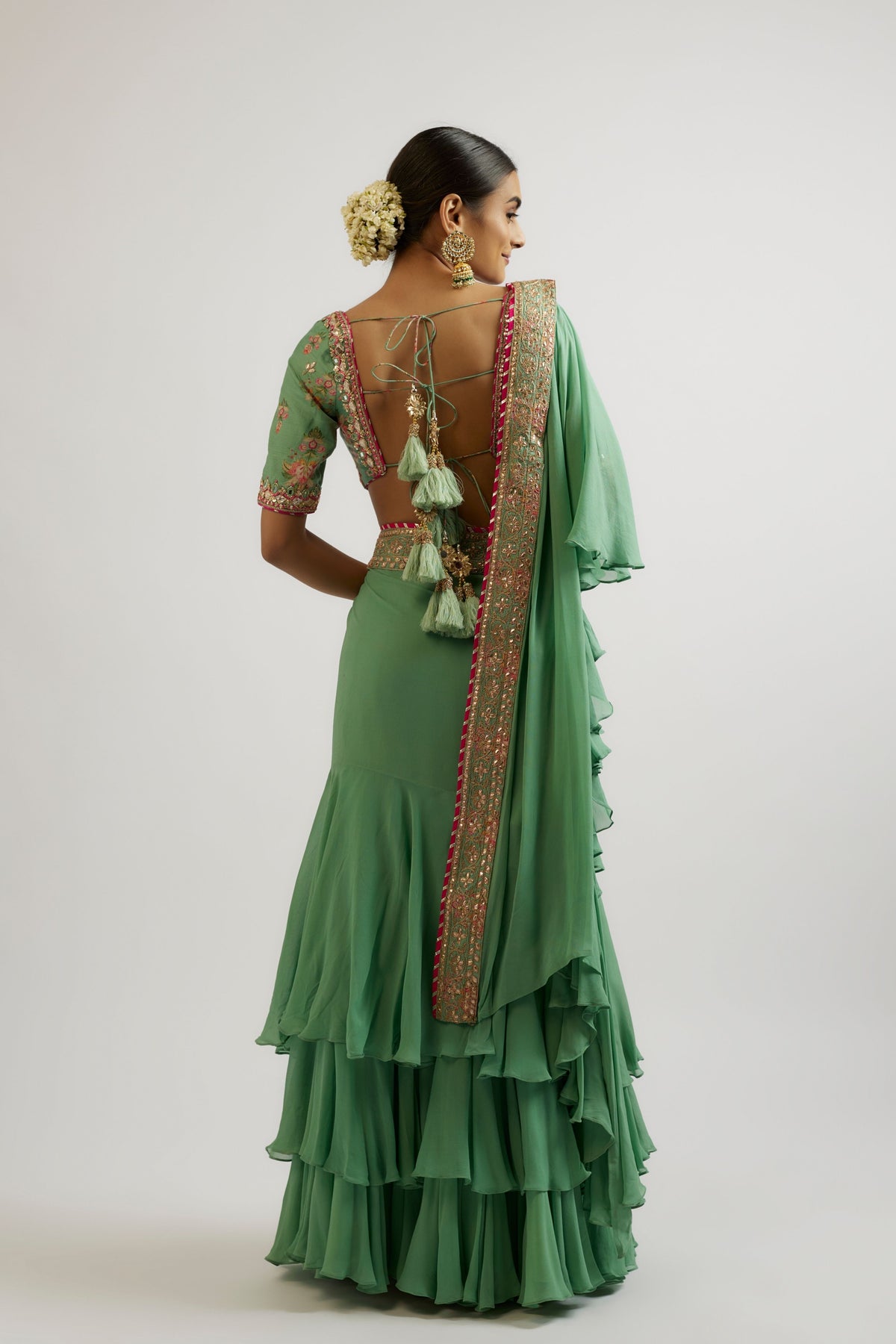 Mint Shefali Saree Set