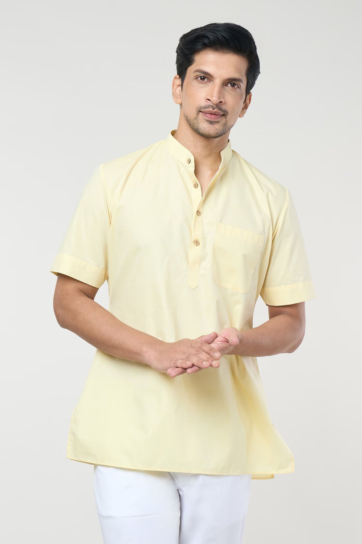 Yellow Pastel Shirt Set
