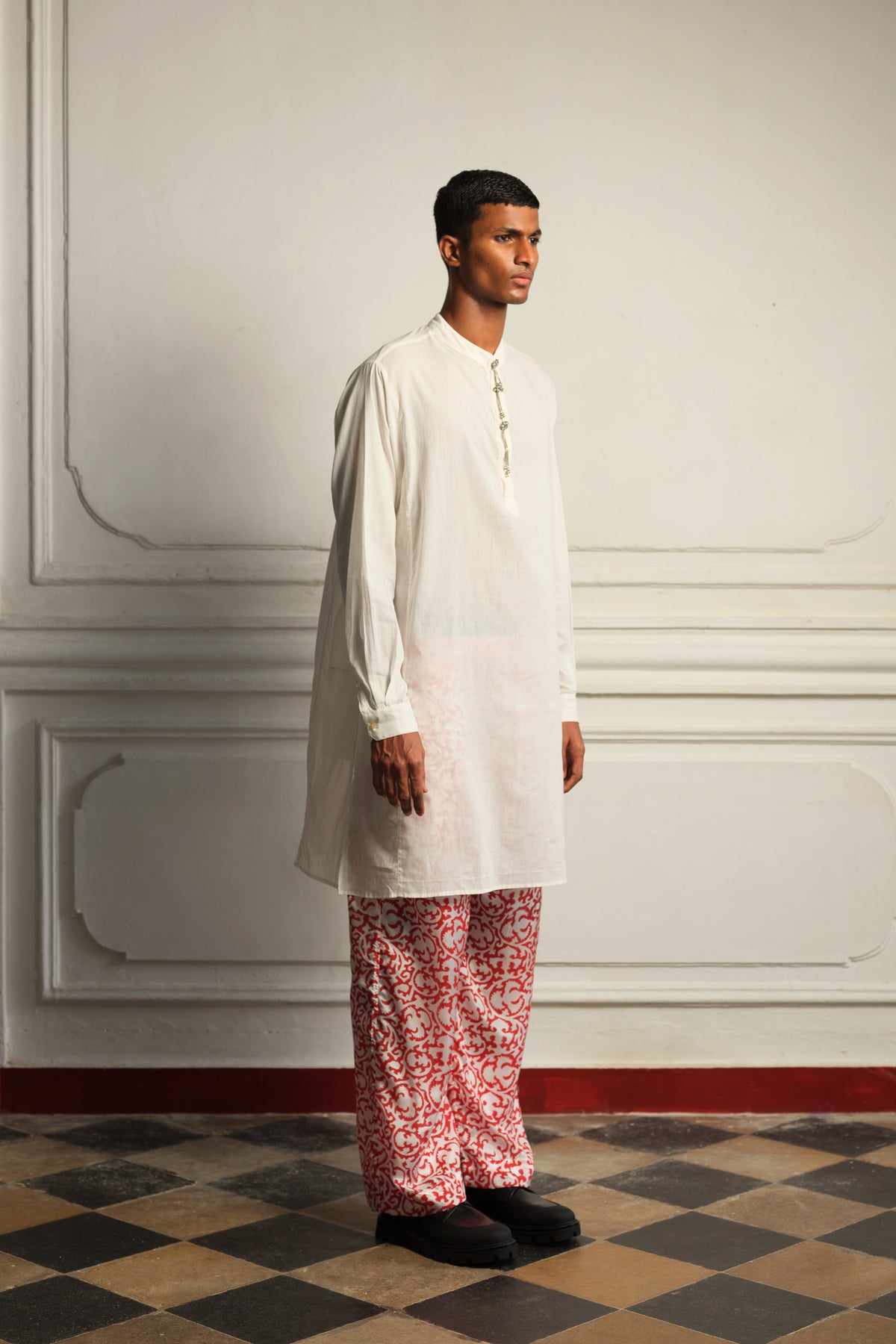 Voile kurta with trousers