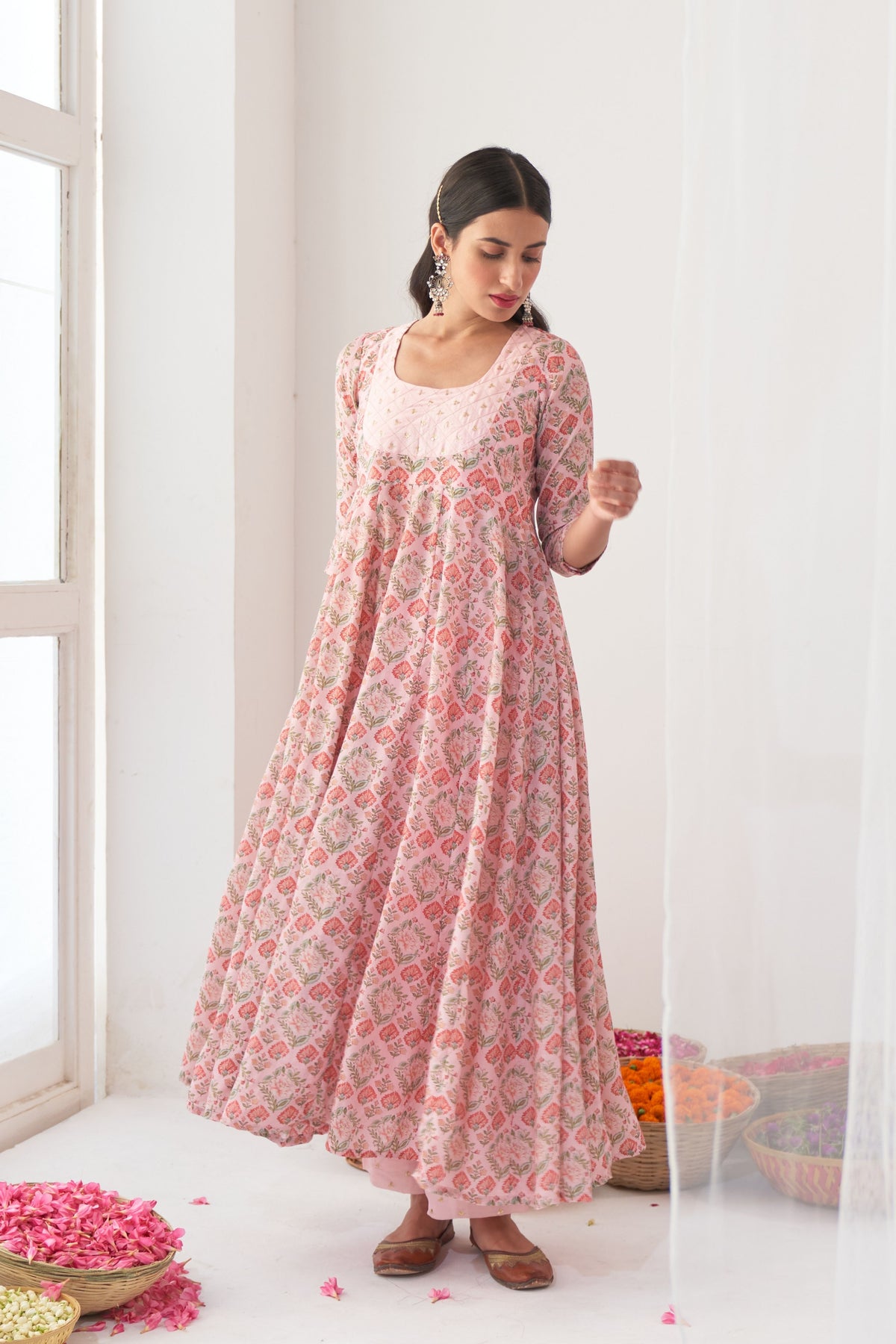 Powderpink Anarkali Set