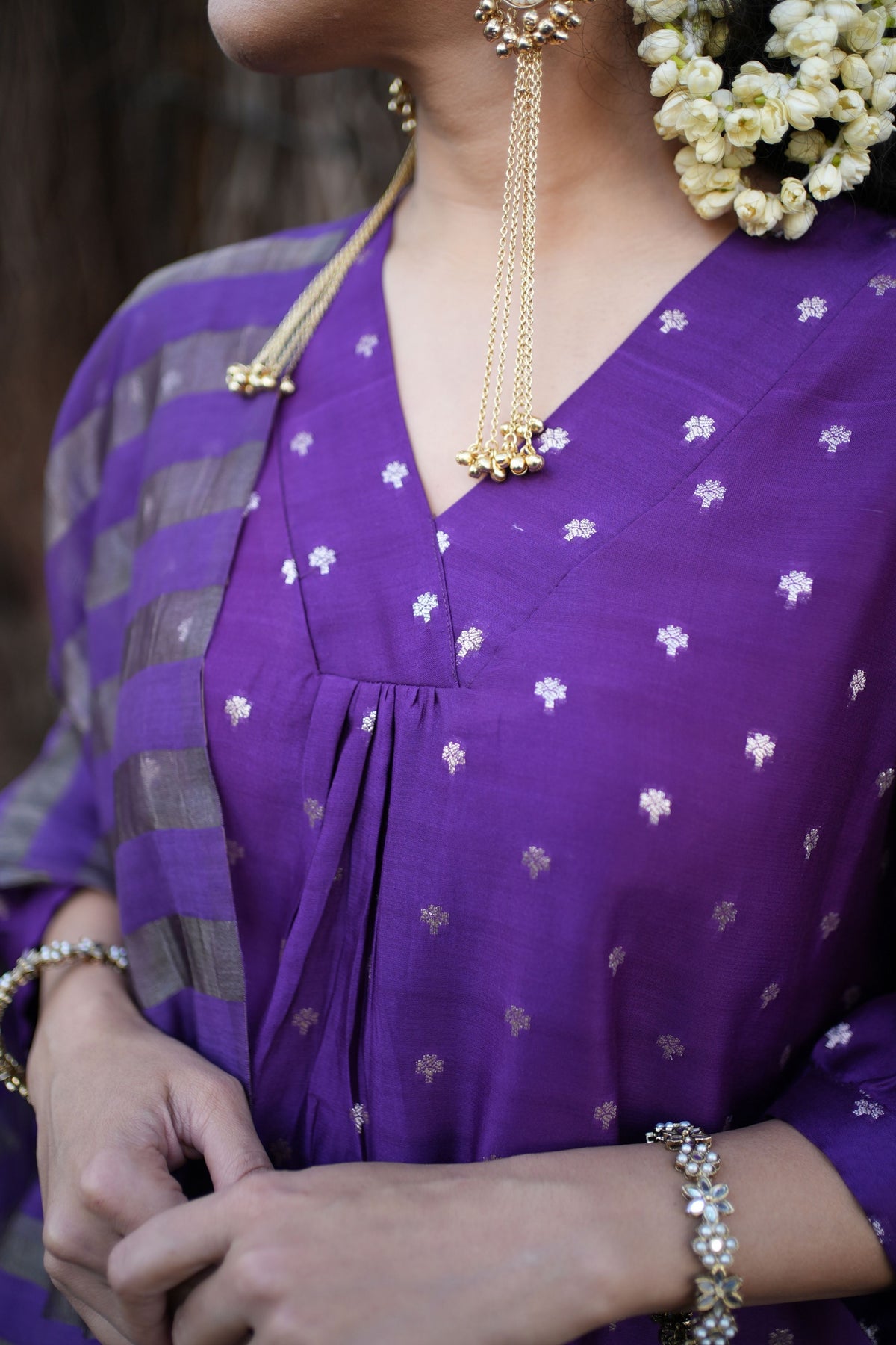 Devika Purple Elegance Kurta Set