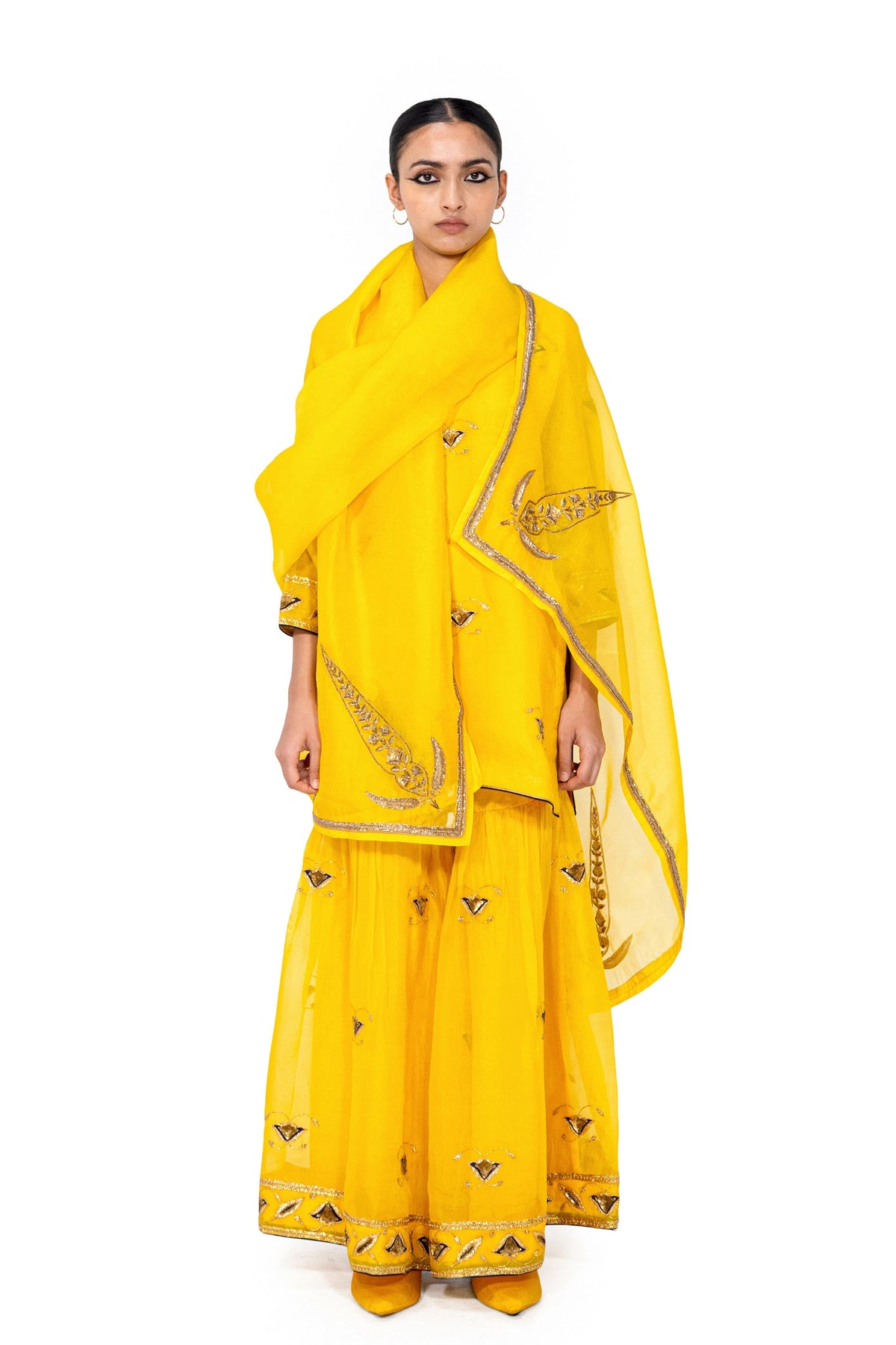 Kedli Monkey Yellow Dupatta