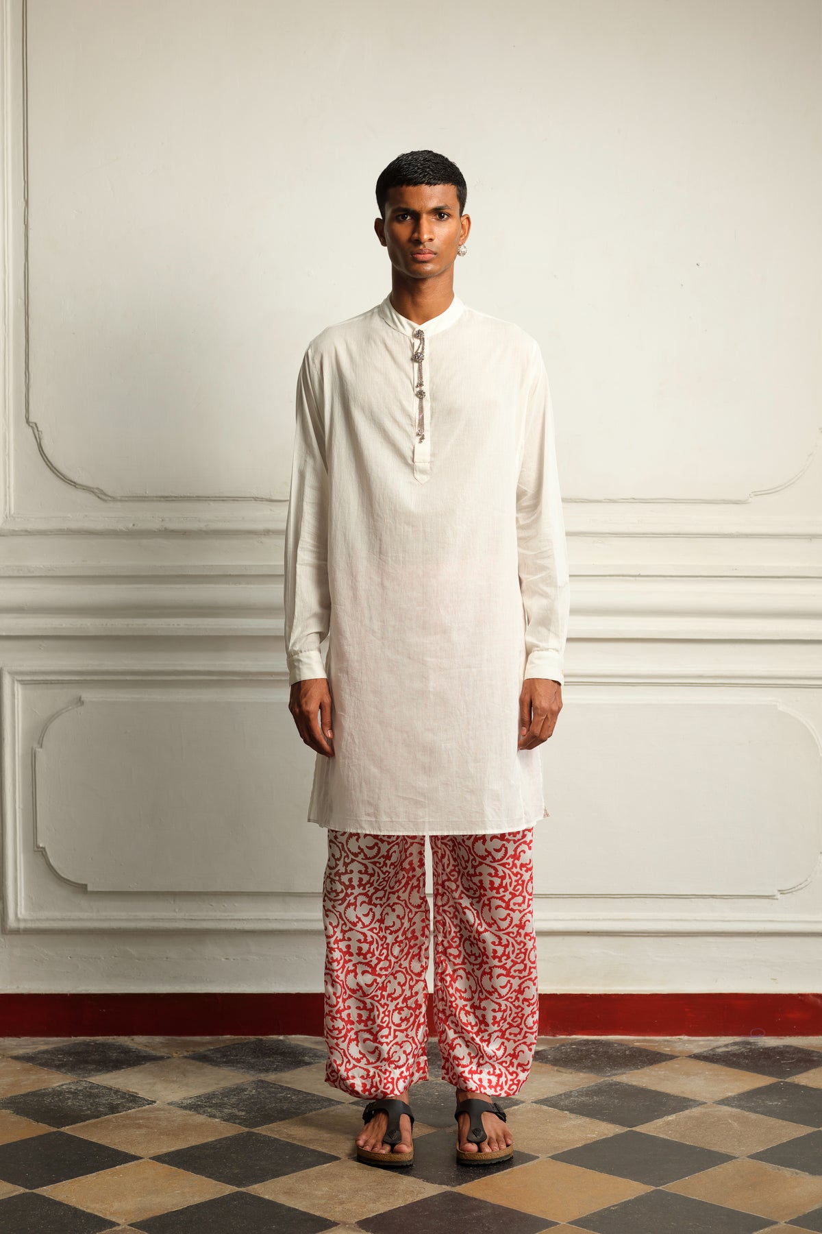 Long sleeve voile kurta