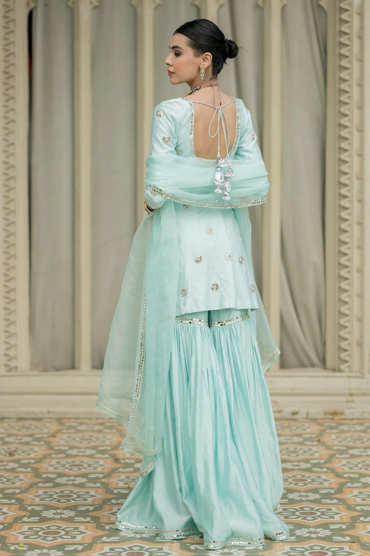 Baby Blue Sharara Set