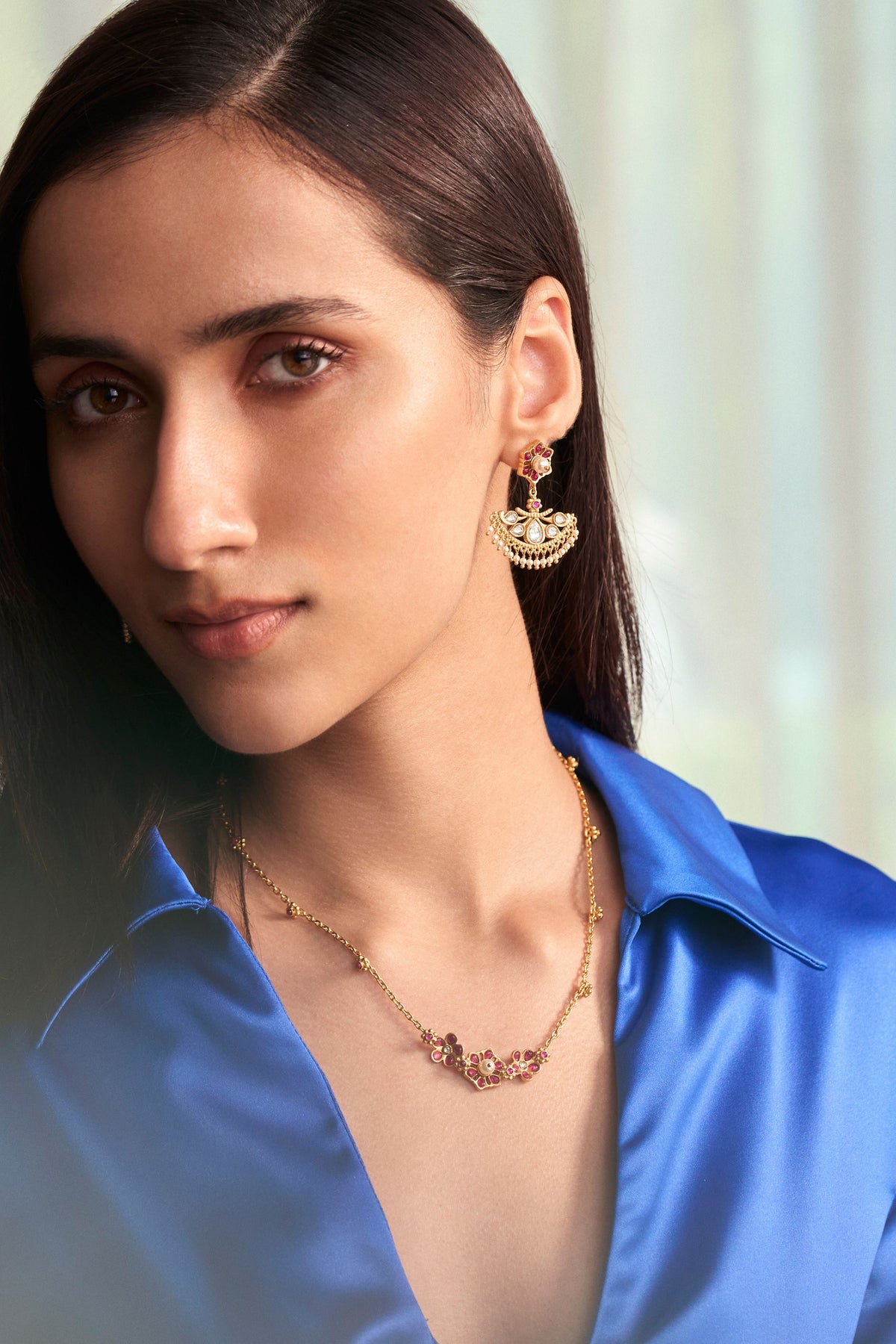 Gulmohar Crescent Studs