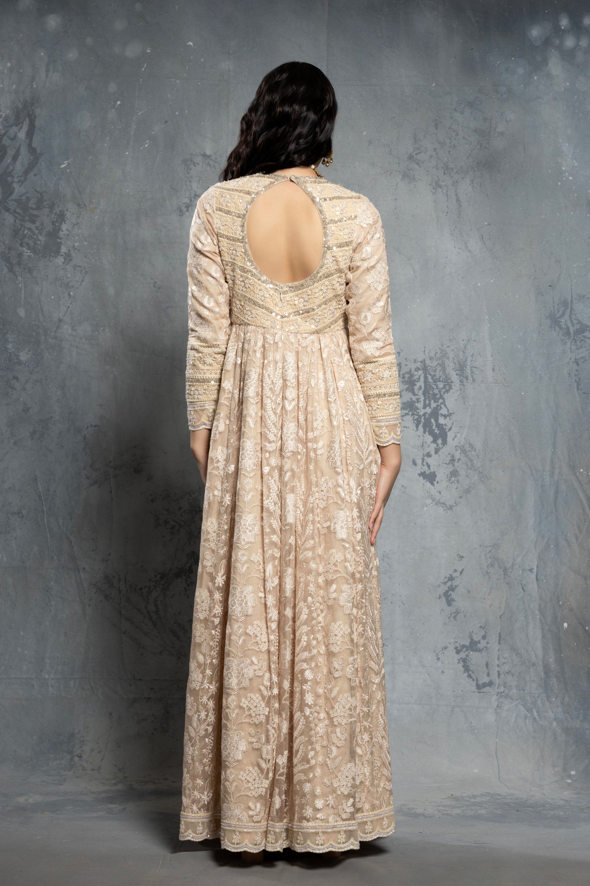 anarkali dress long sleeve Shop Embroidered Mustard Full Sleeve Anarkali Online