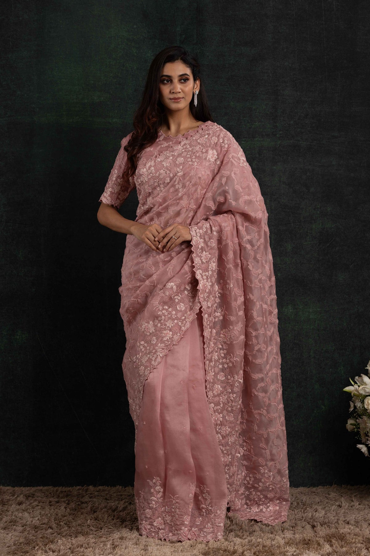 Embroidery Saree Set