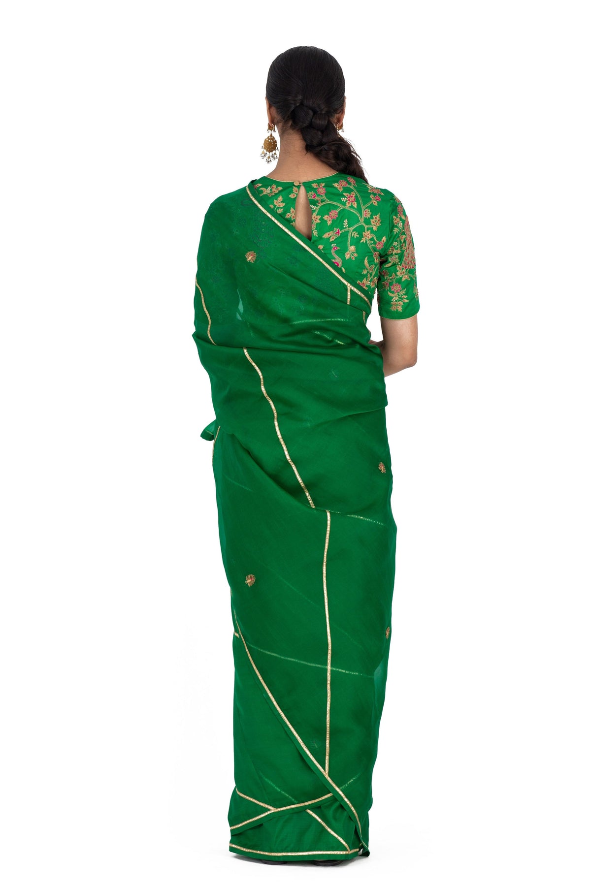 Bhayli Green Saree