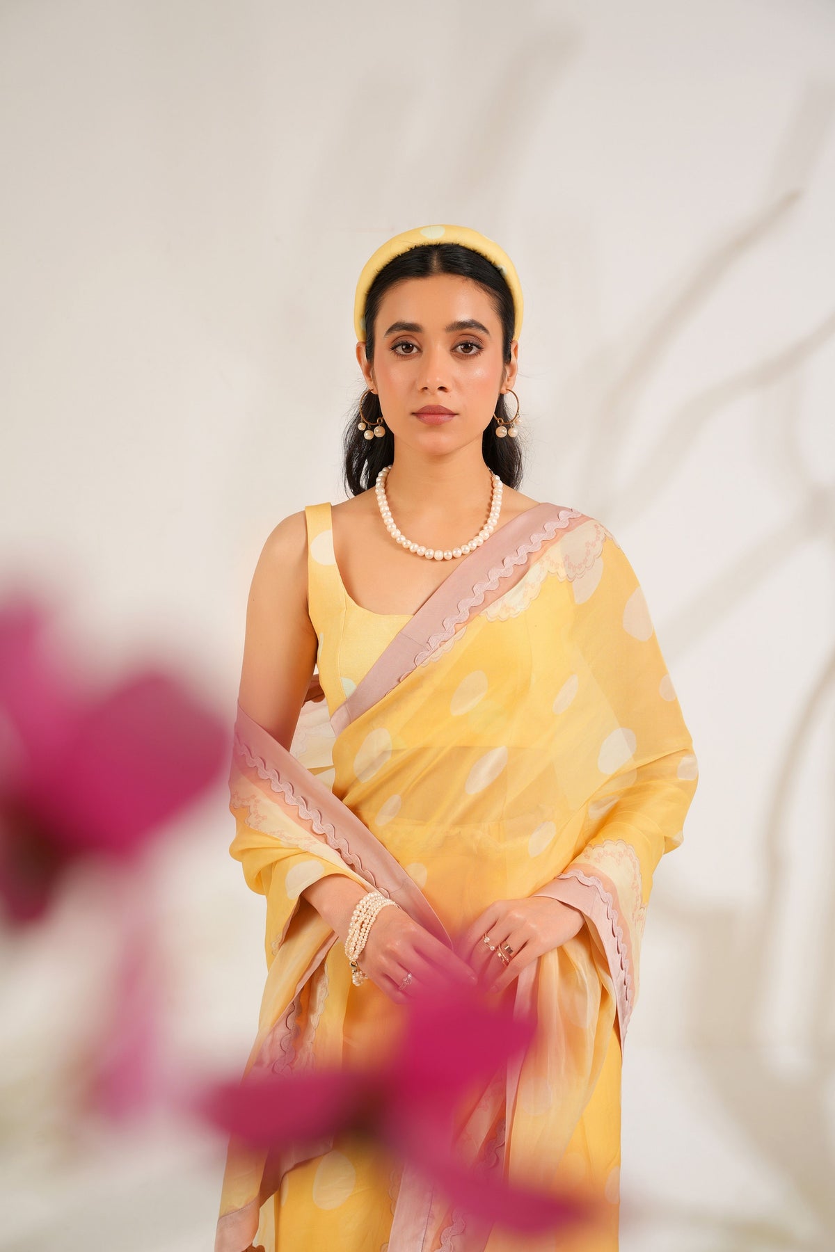 Lemon Sorbet Saree Set
