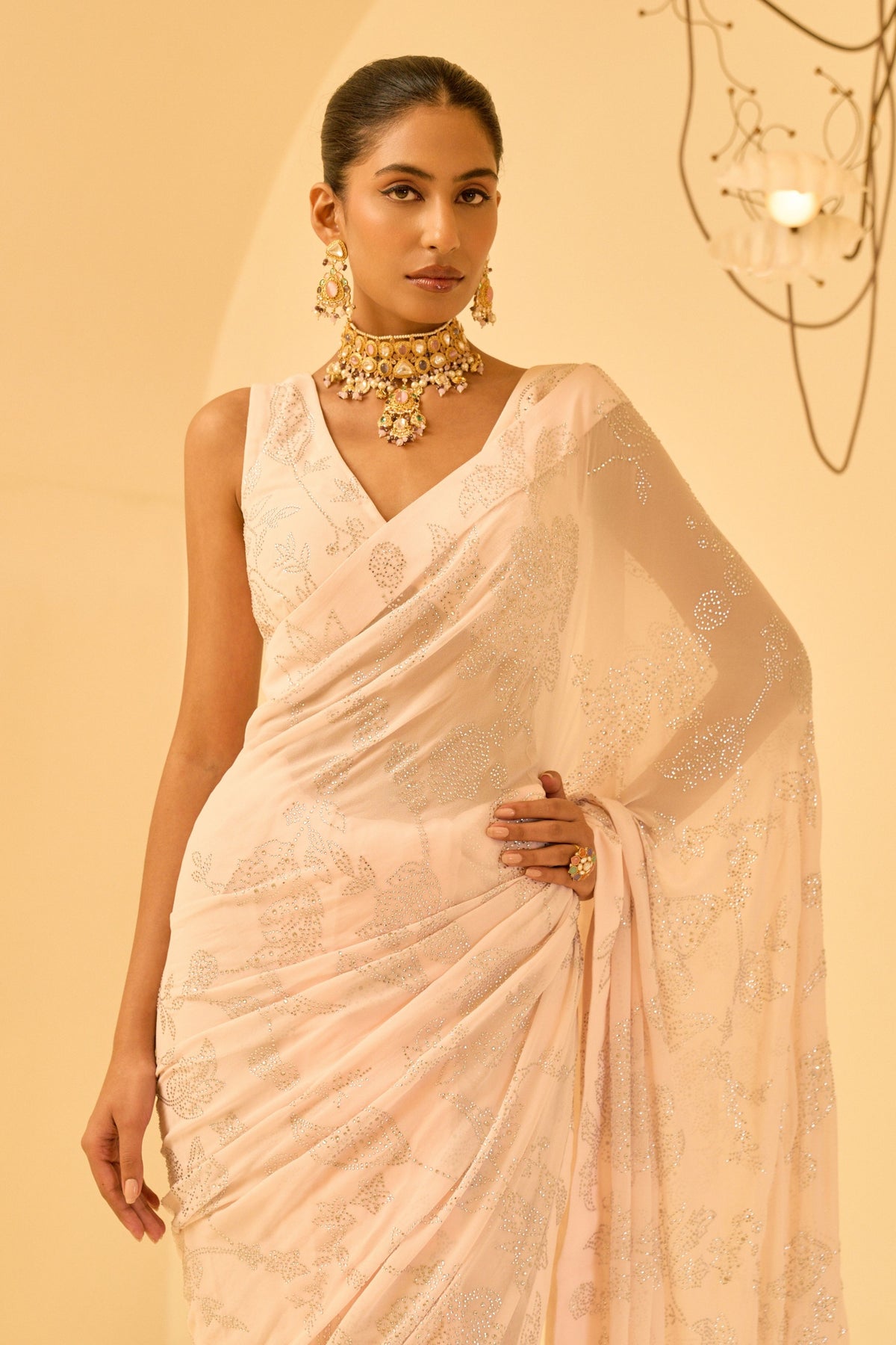 Shoraswiki Blush Saree Set