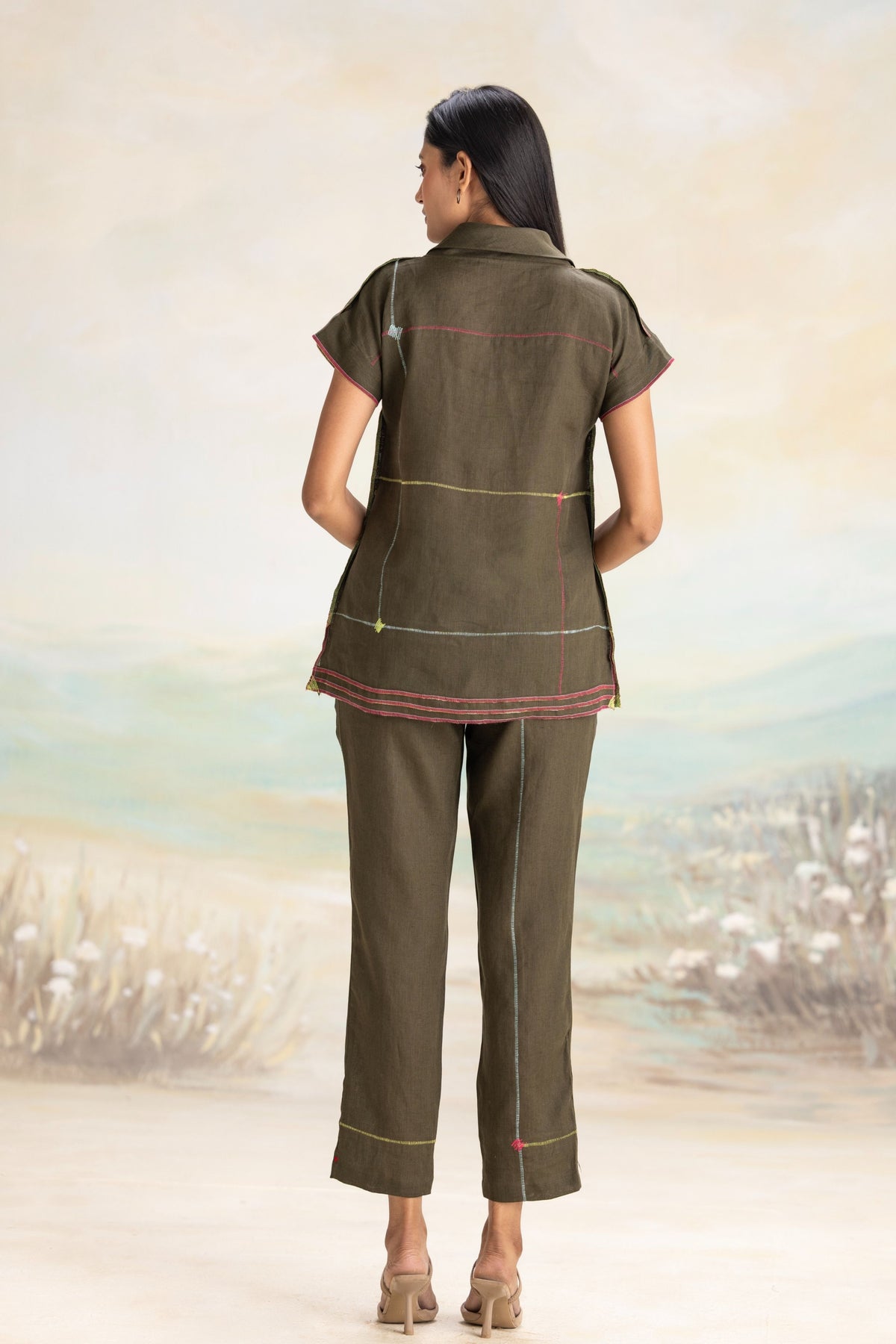 Over Lock Avocado Co-ord Set