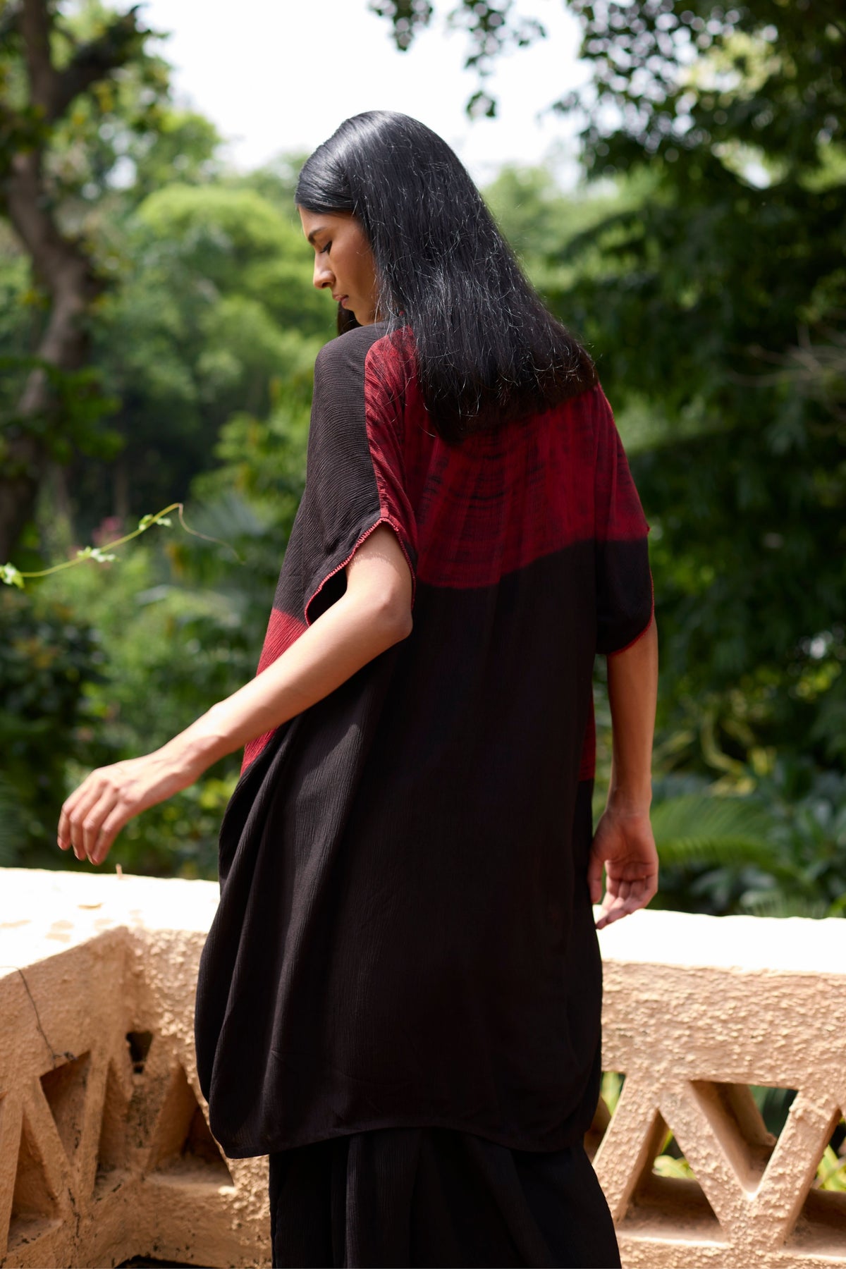 Black Tie-dye Skirt Set