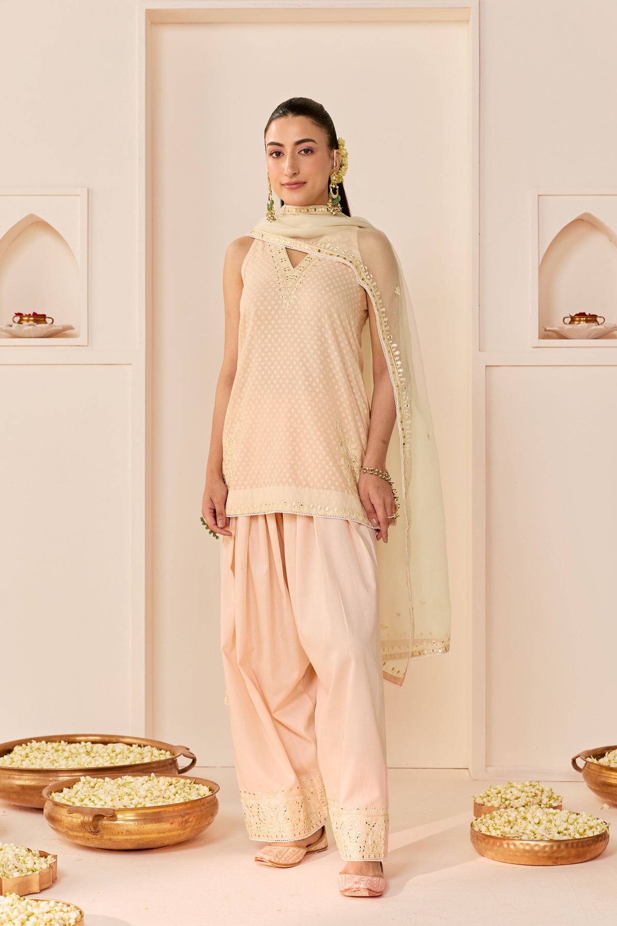 Miral Carnation Pink Short Kurta Set