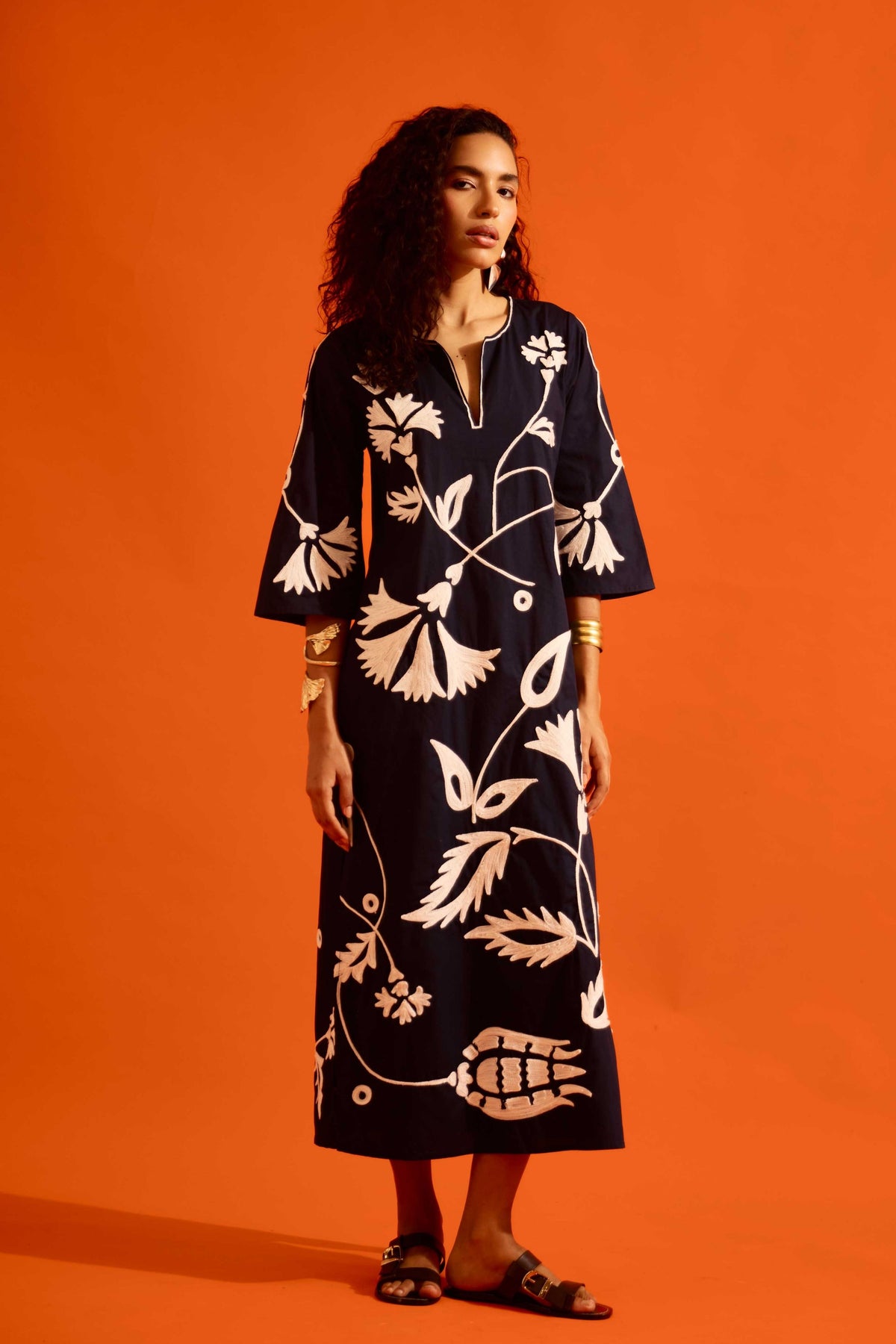 Black Cotton Maxi Dress