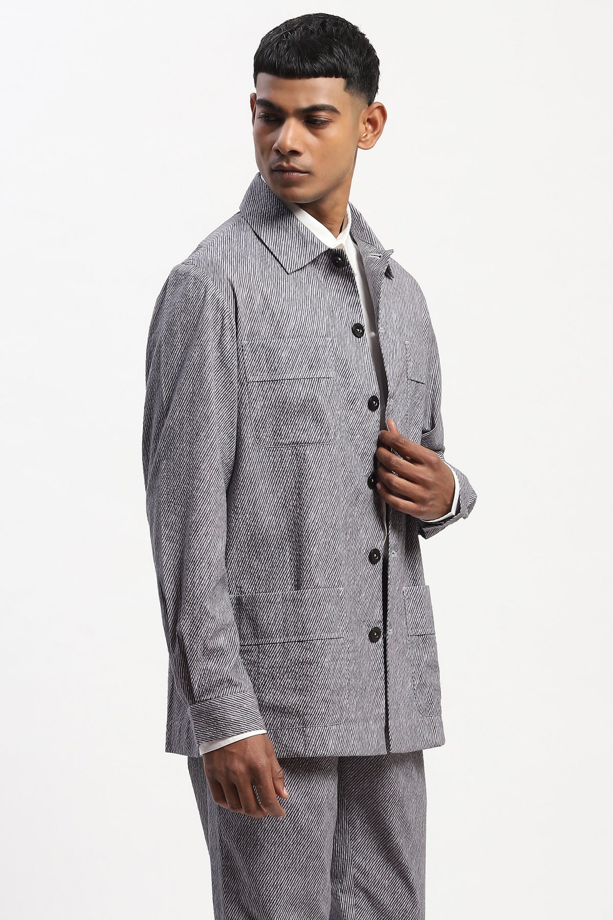 Diagonal Print Jacket