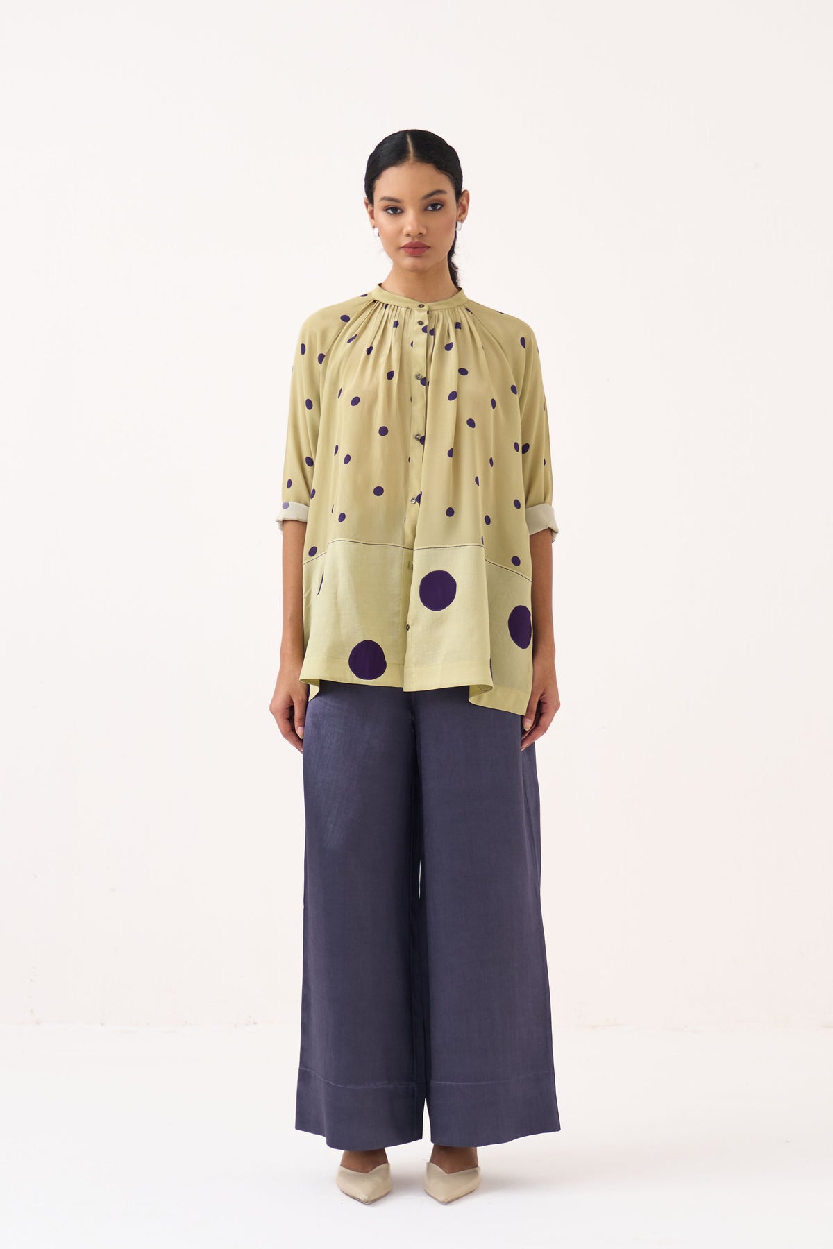 Polka Peasant Top