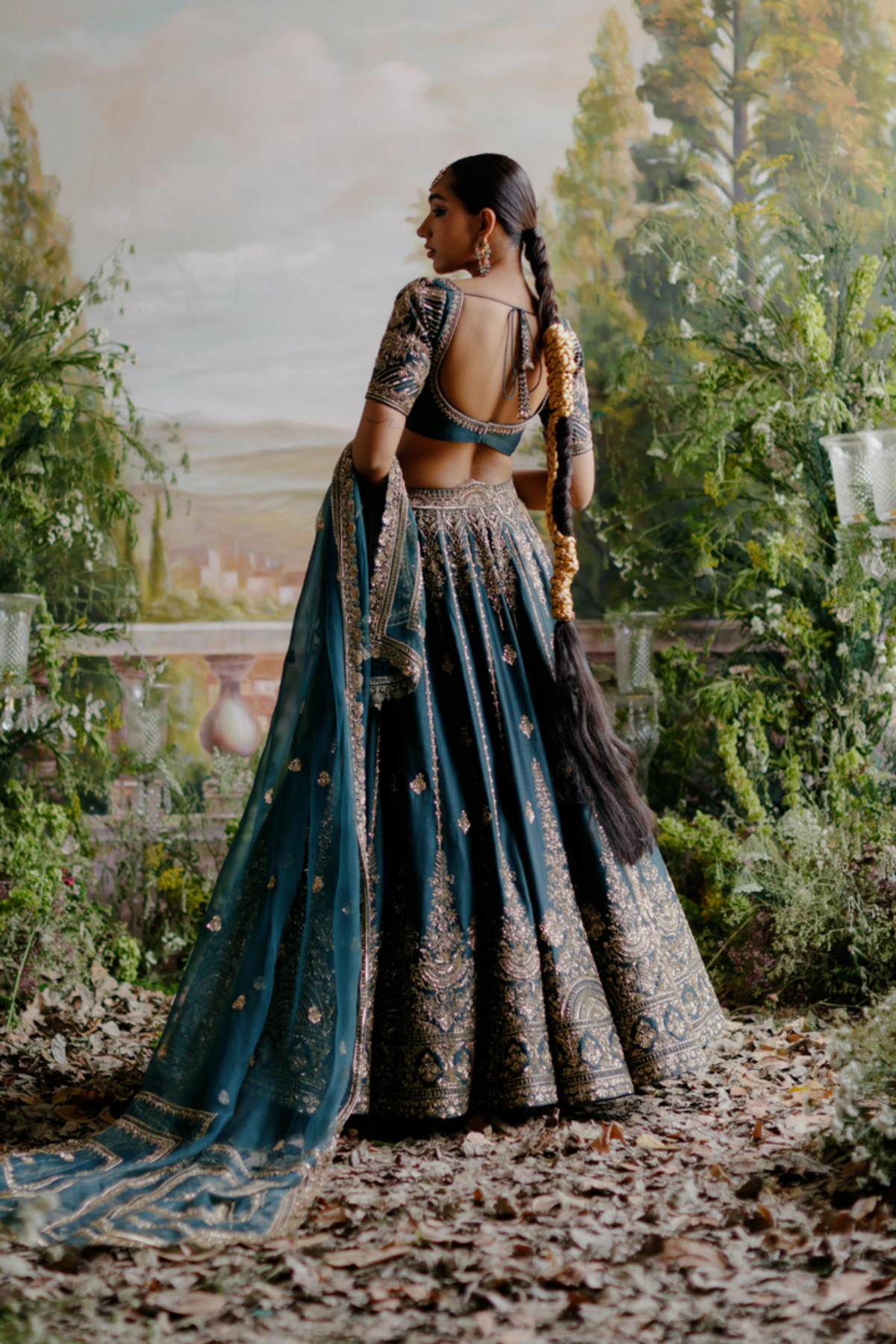 Dark Green Lehenga Set