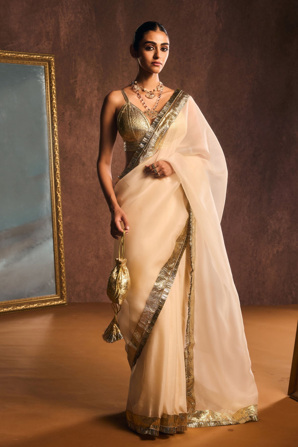 Ivory Alina Saree