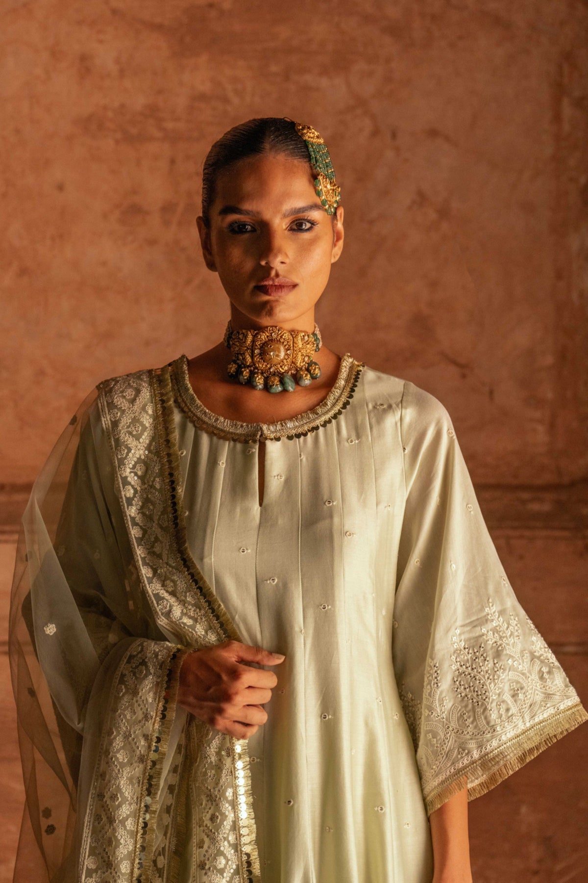 Forest Mint Anarkali Set