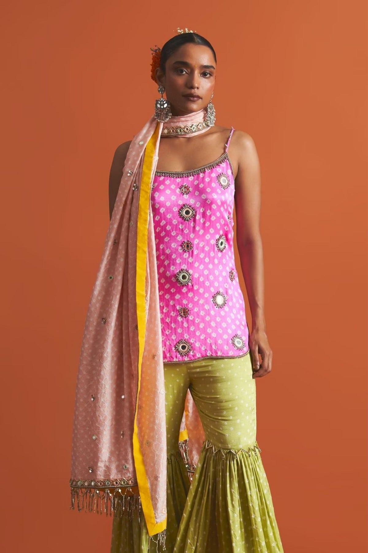 Neon Pink Gharara Set