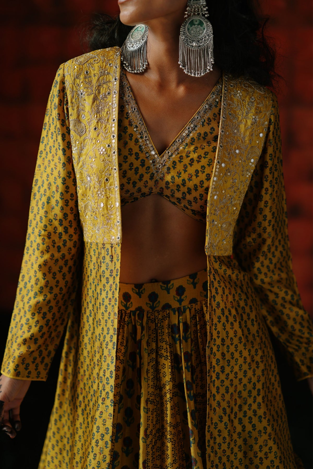 Amber Lehenga Set With Jacket