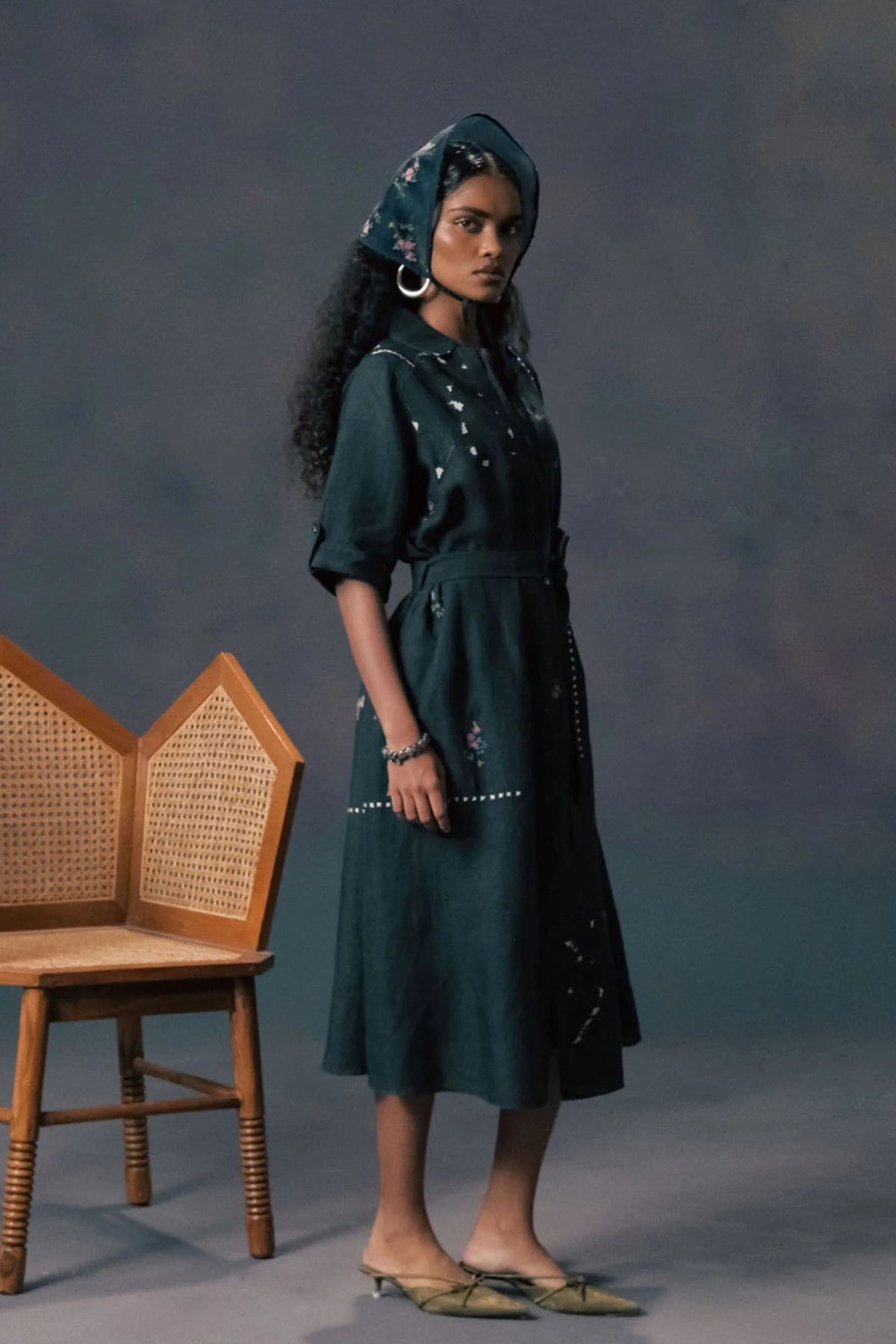 Indigo Block Printing Dress