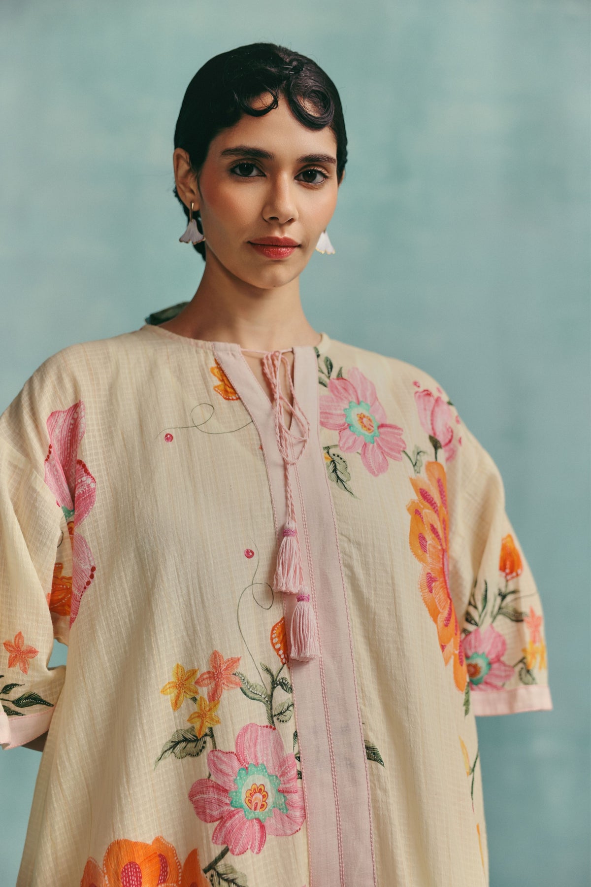 Dahlia Ecru Kaftan Set