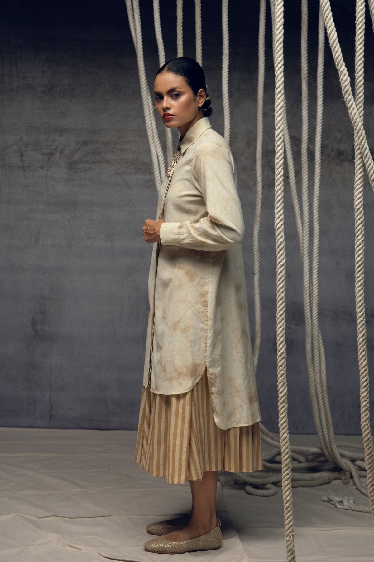 Ivory Ombré Shirt