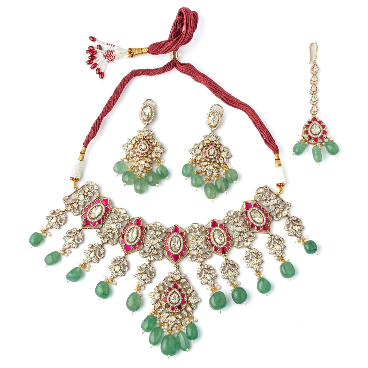 Multicolor Kundan Polki Set