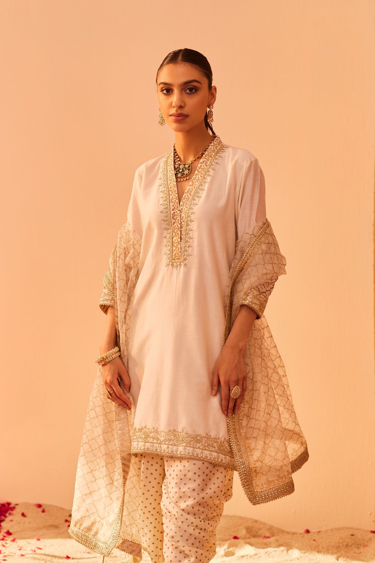 Faheeda Ivory Kurta Set