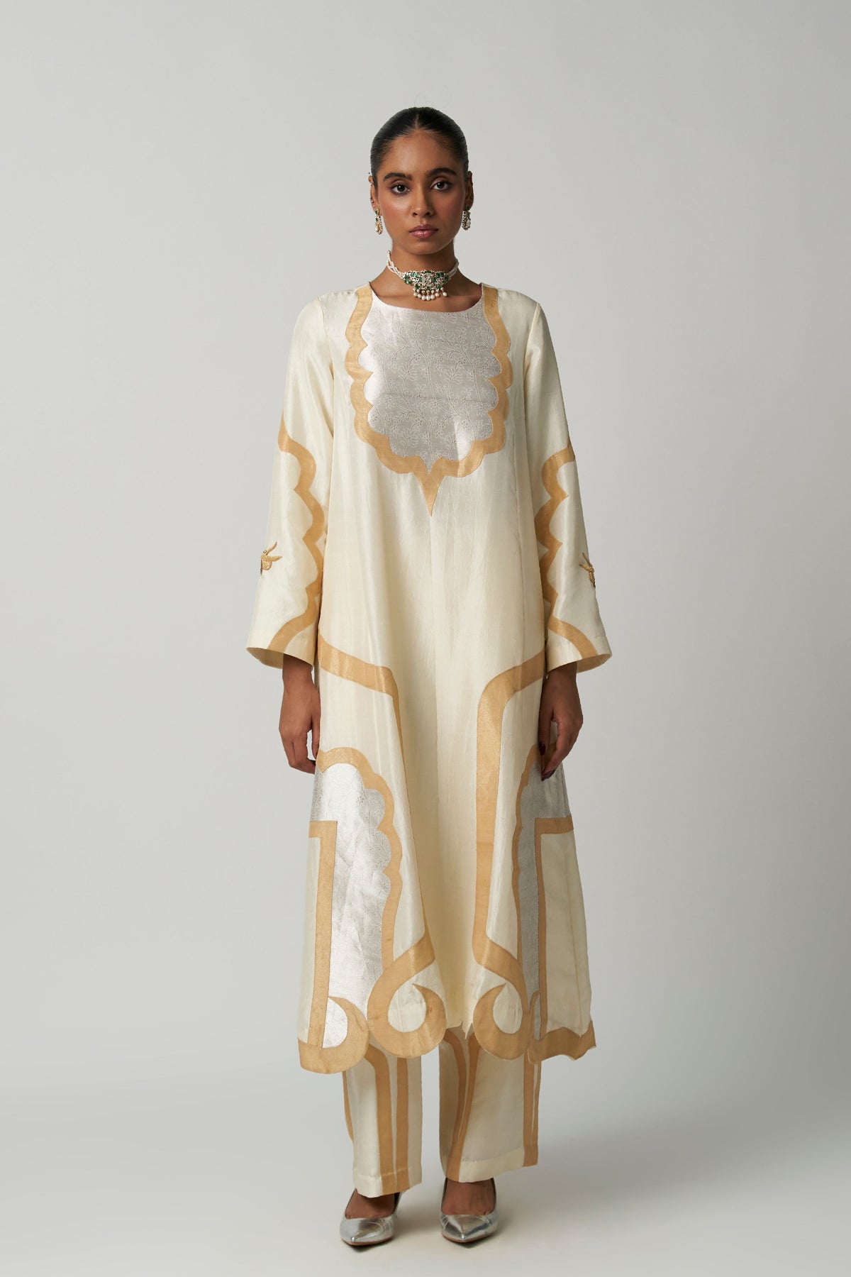 Art Deco Moti Mehrabiya Kurta Set