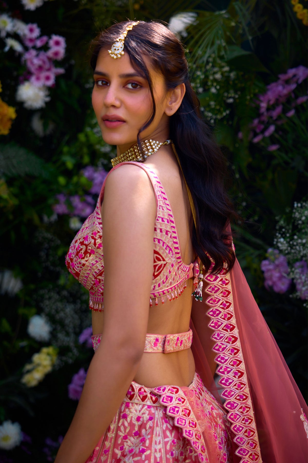 Gota Thread Embroidered Lehenga Set
