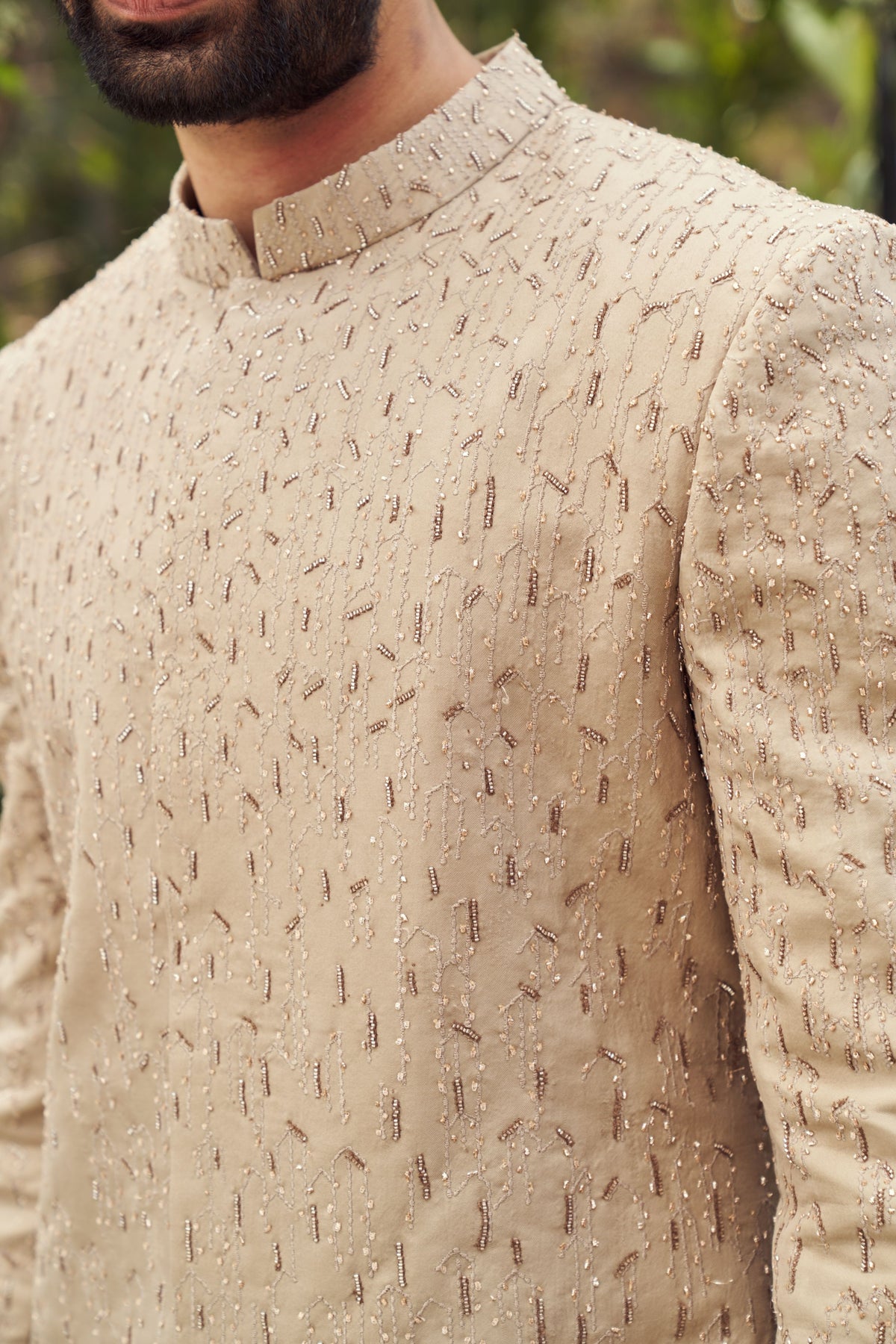 Beige Sherwani