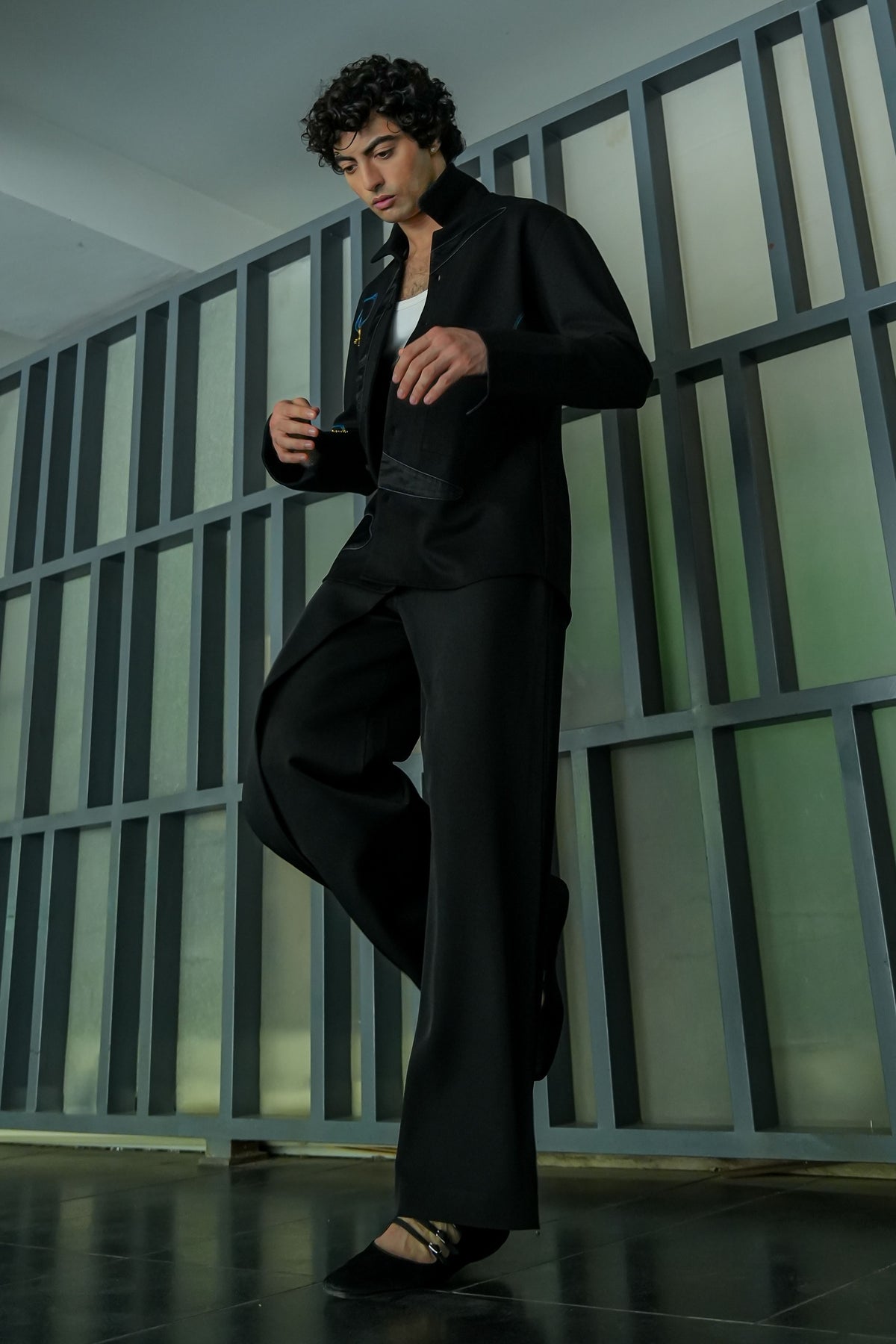 Black Flap Trousers