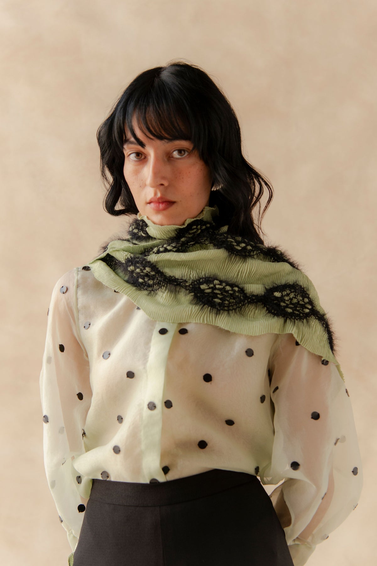 Organza Top Flap Pants Drape