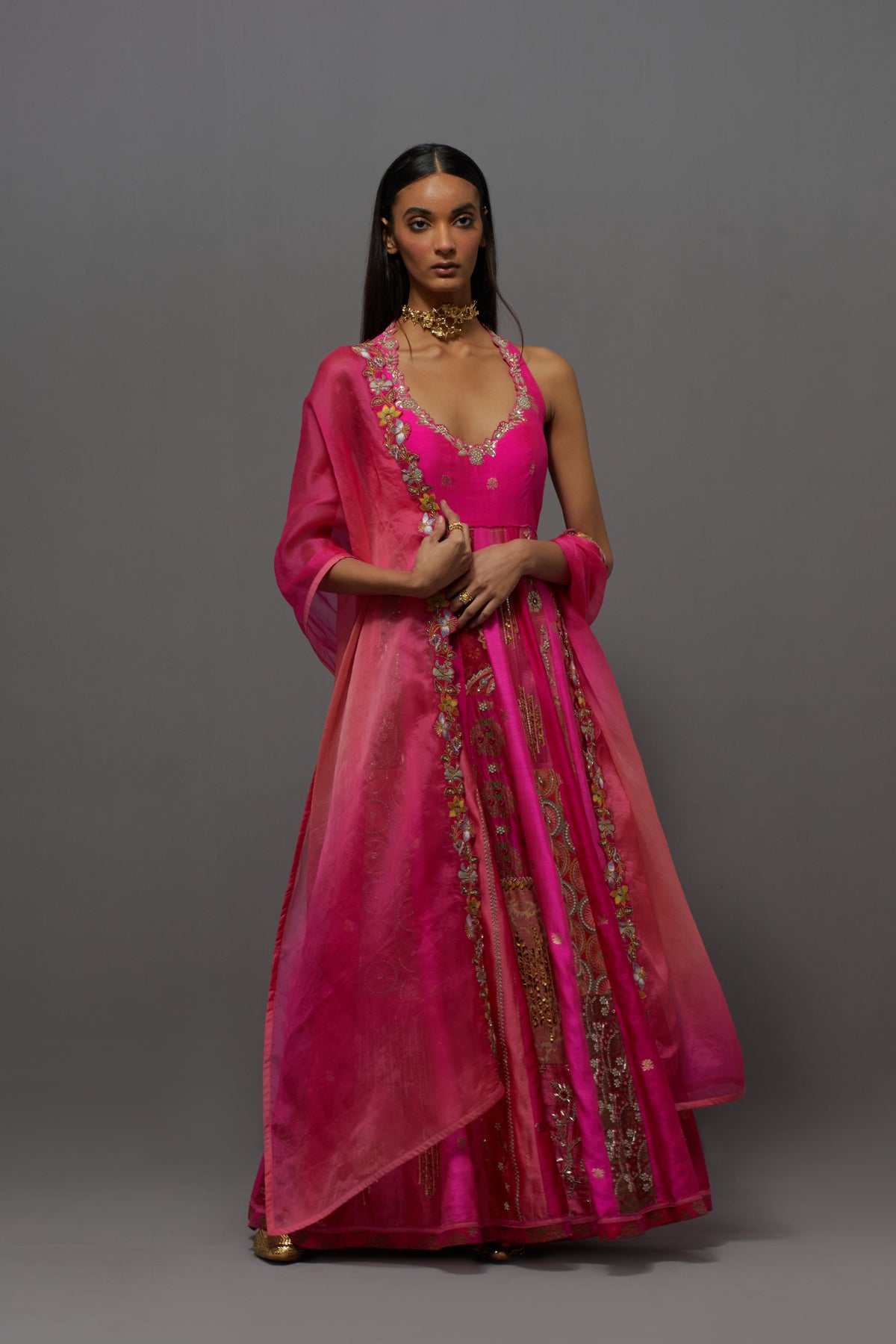 Pink Kalidaar Set