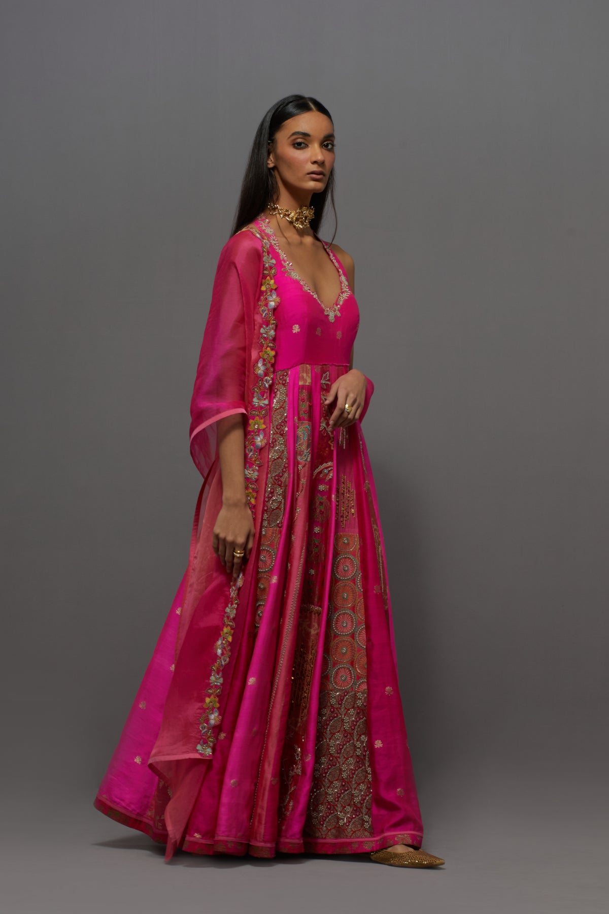 Pink Kalidaar Set