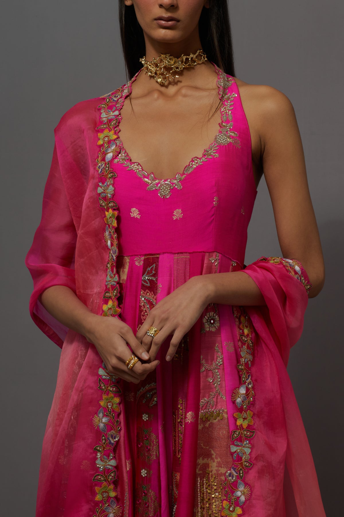 Pink Kalidaar Set