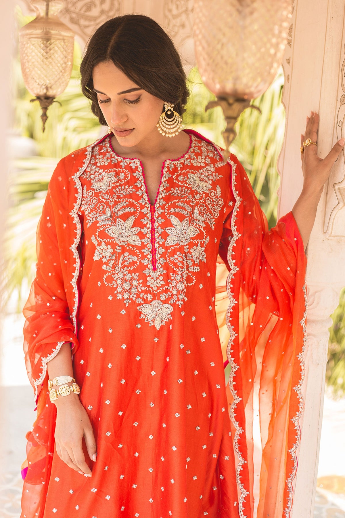 Orange Kurta Set