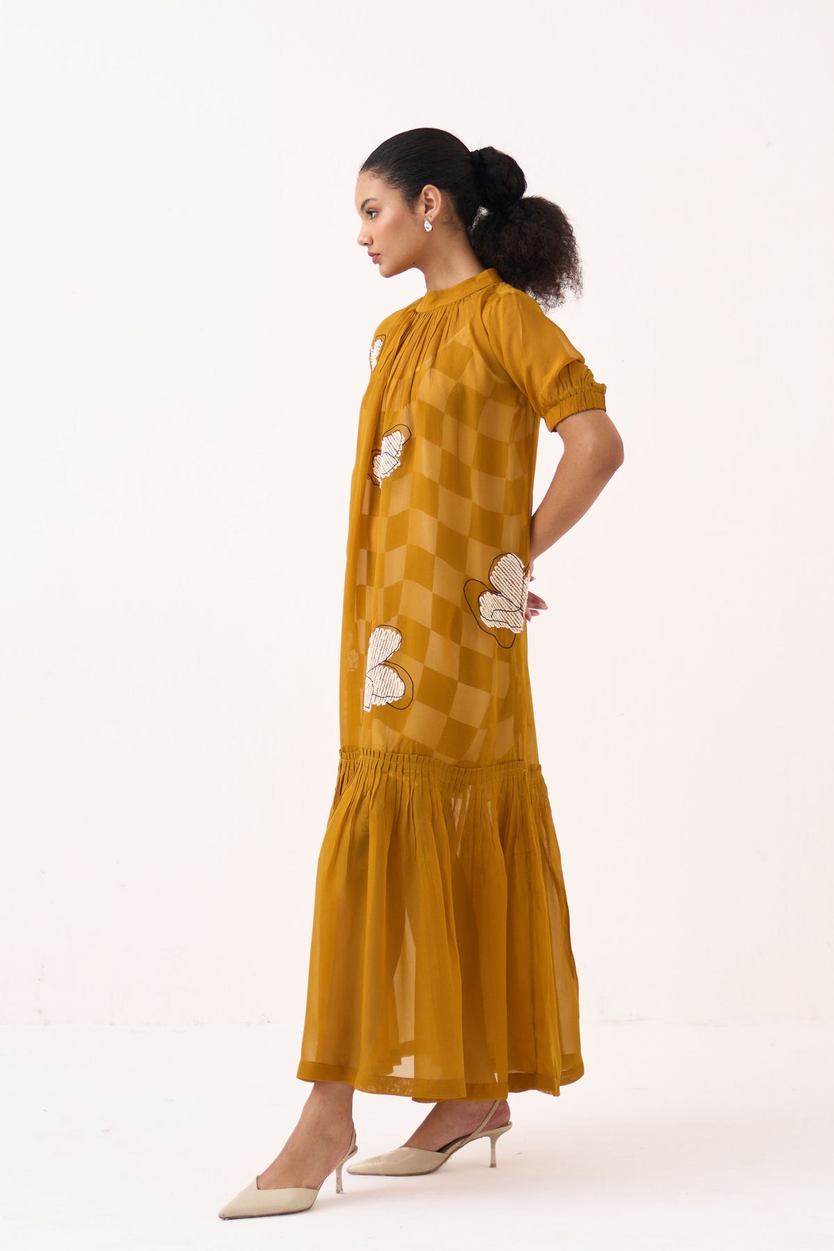 Floral Reversable Applique Dress